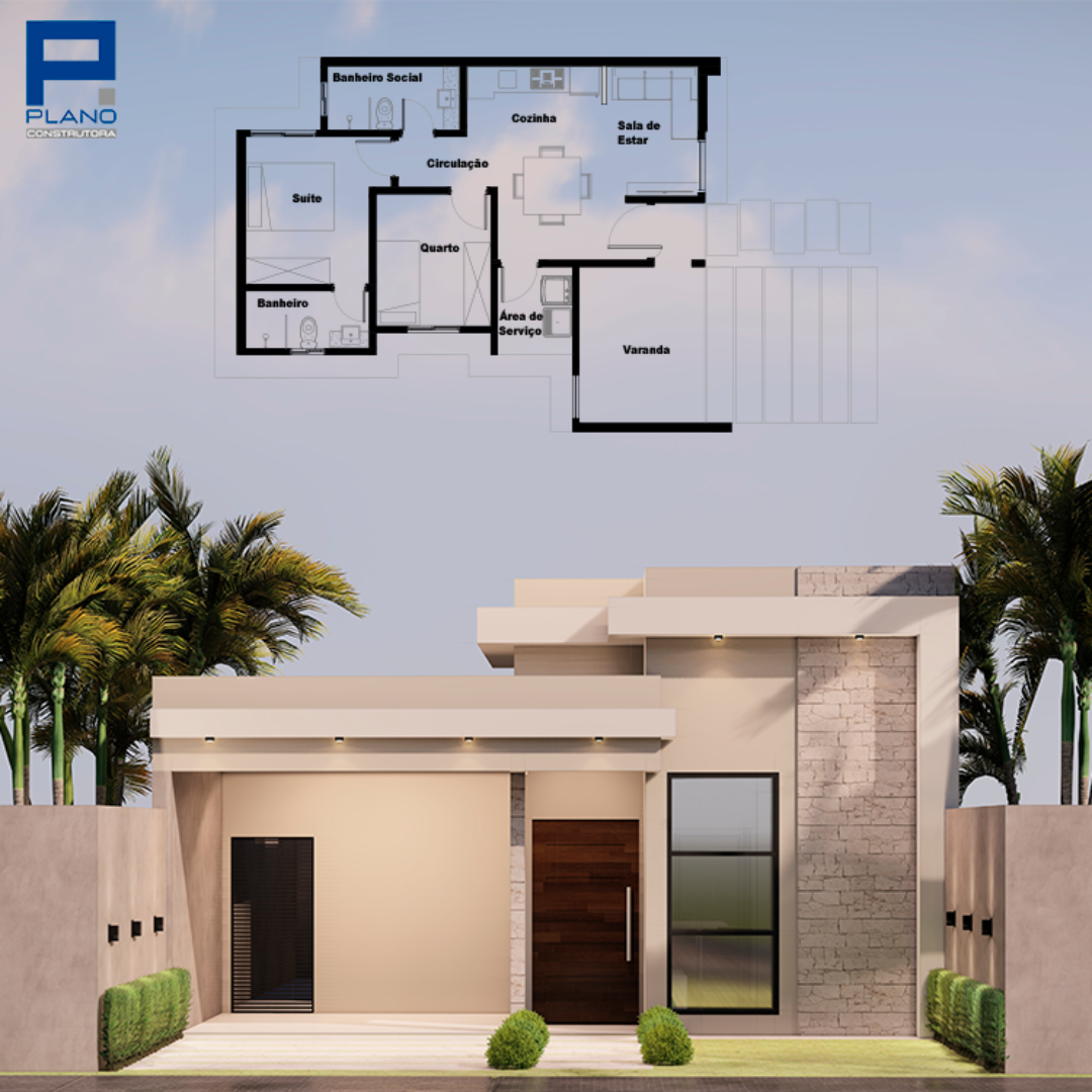 Casa na Planta – Jardim Social (Lote de Subesquina)