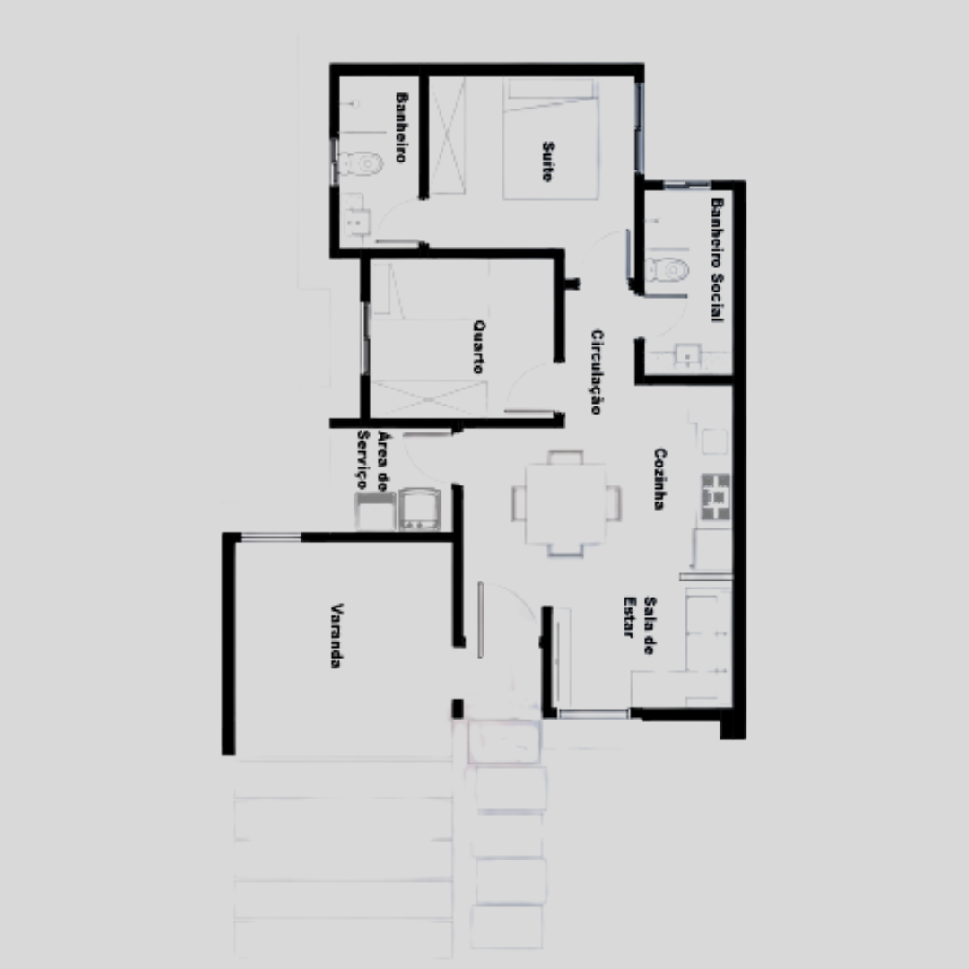 Casa na Planta – Jardim Social (Lote de Subesquina)