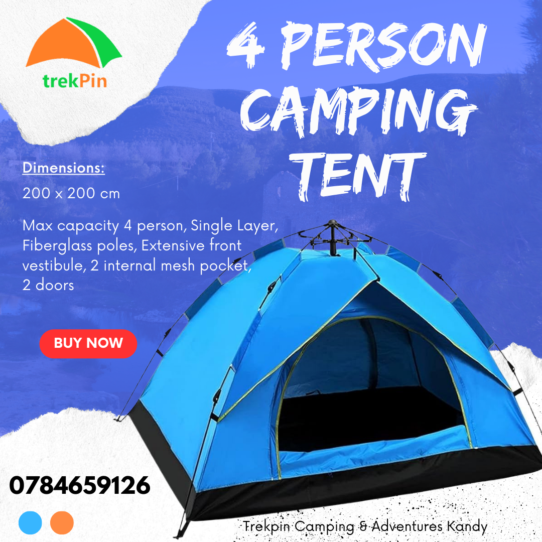 4 Person Automatic Single Layer Camping Tent