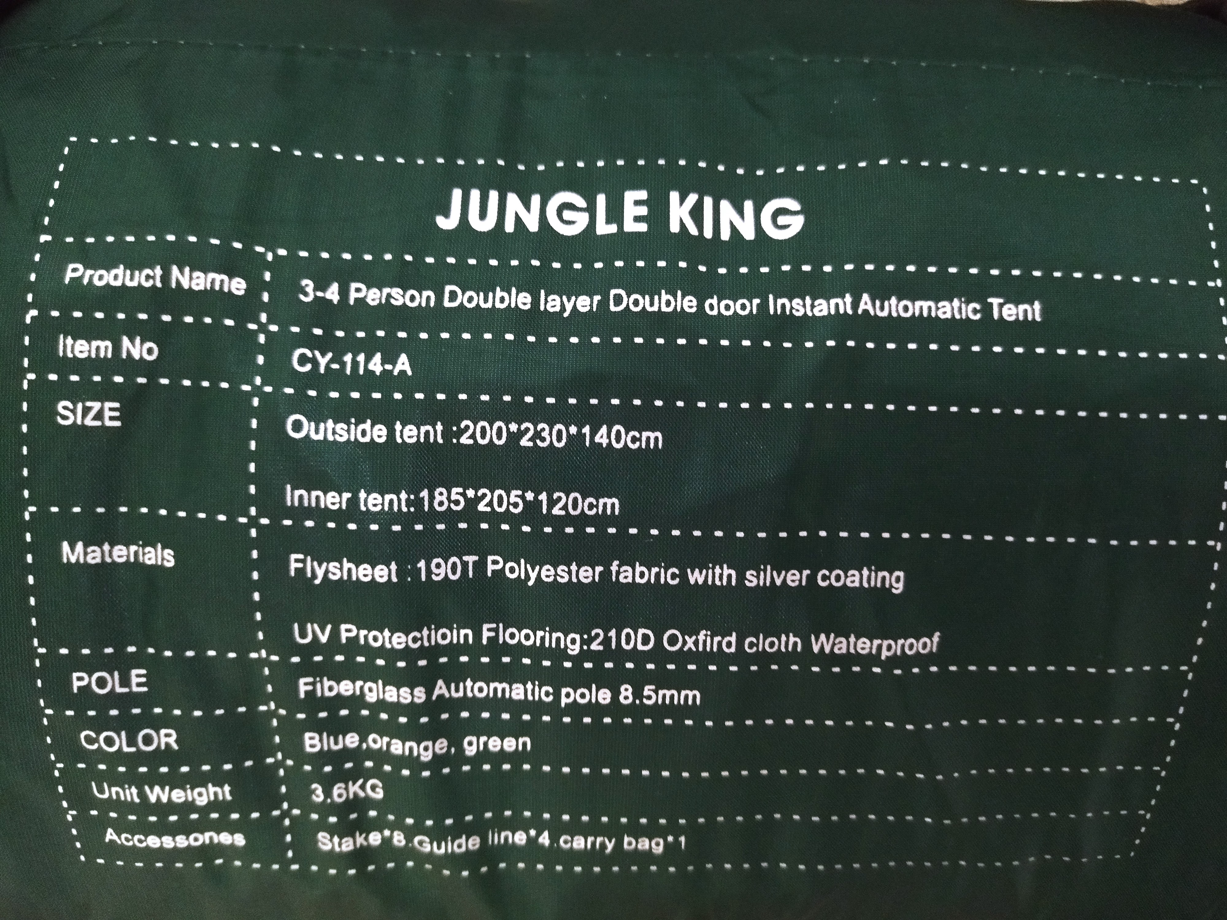 4 Person Automatic Double Layer Camping Tent