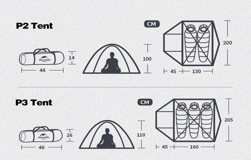 Naturehike 3 Person Waterproof Camping Tent