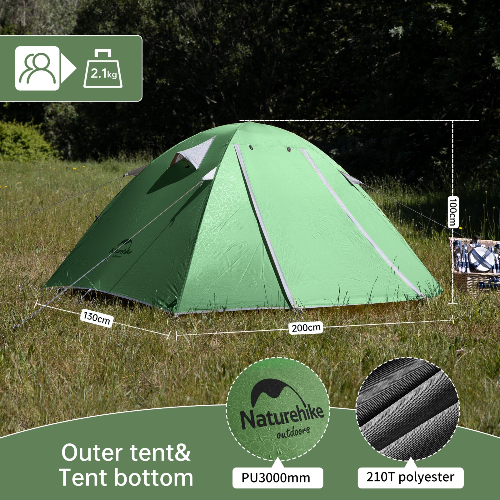 Naturehike 2 Person Waterproof Camping Tent