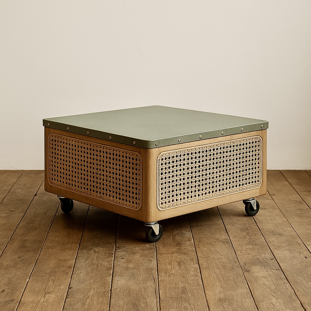 Table basse en cannage