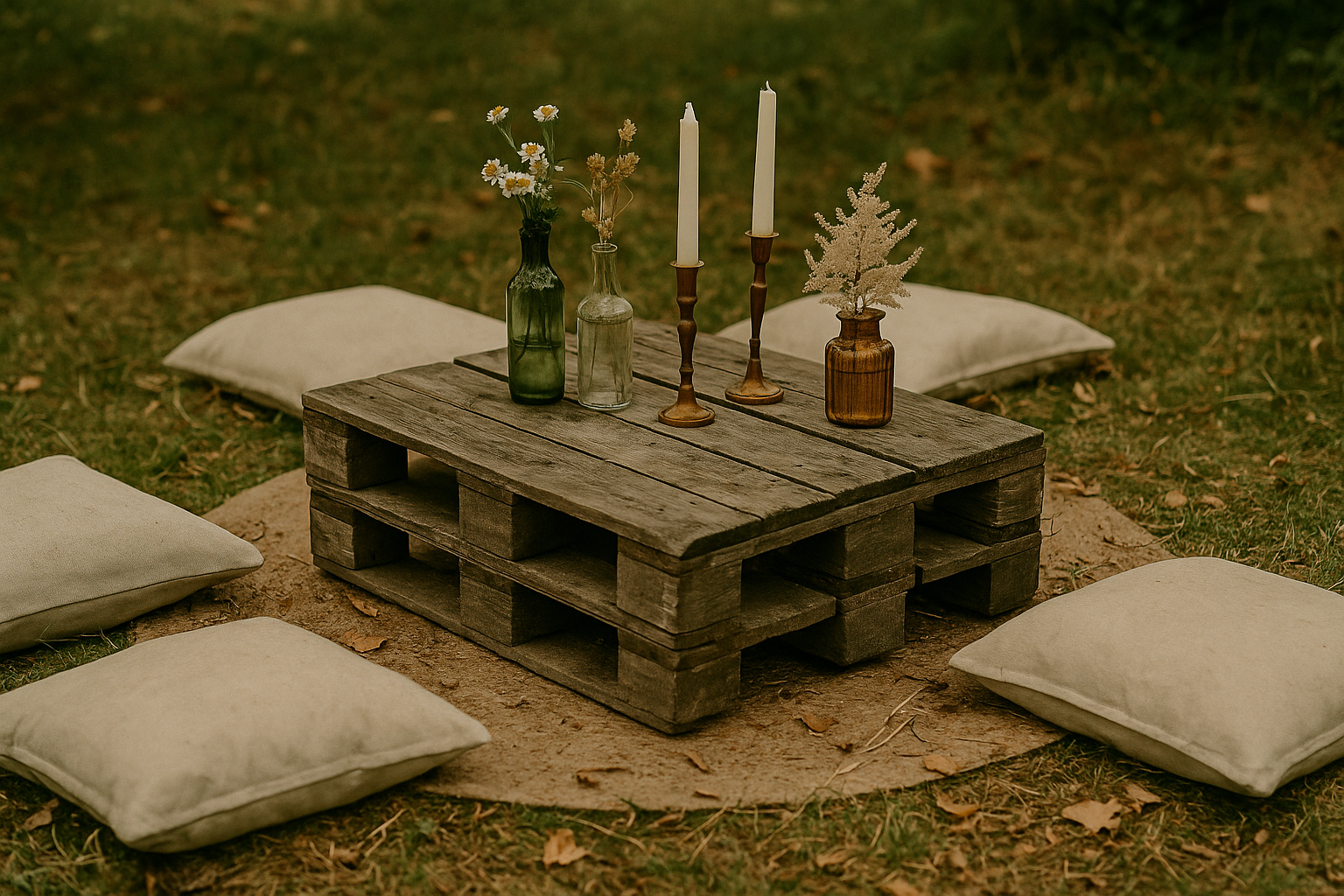 Grande table basse palette