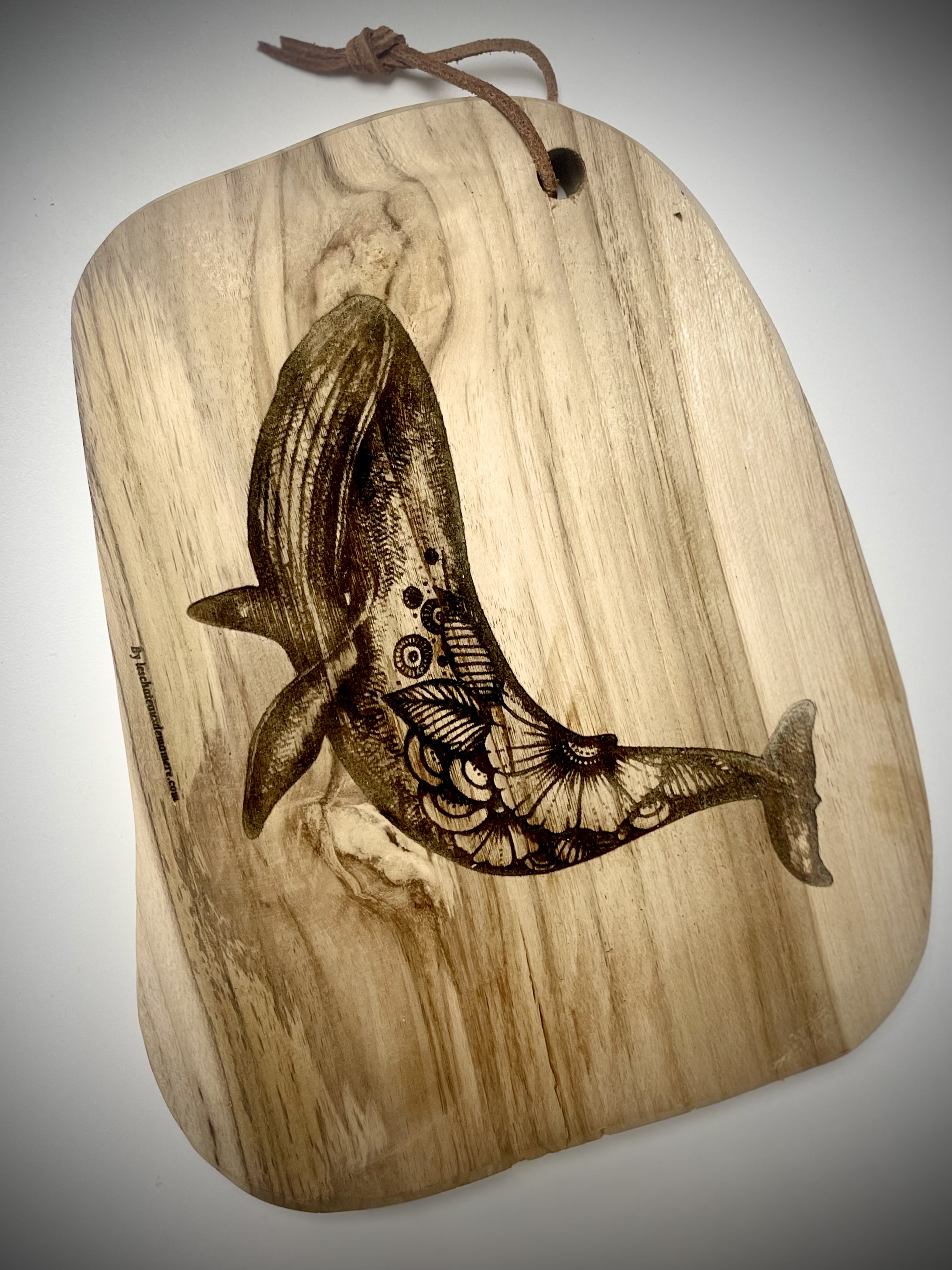 Planche à découper gravée en bois 