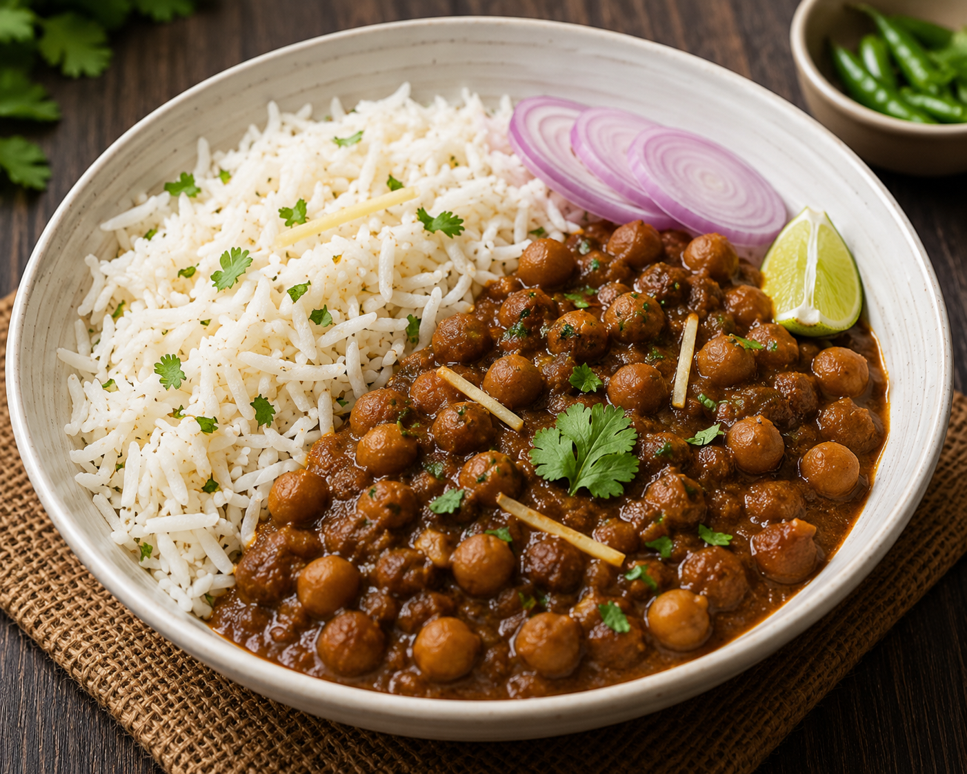 Chole Chawal Bowl