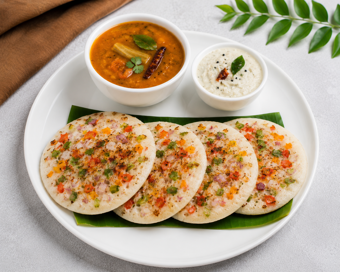 Mix Veg Uttapam [4 mini pcs]