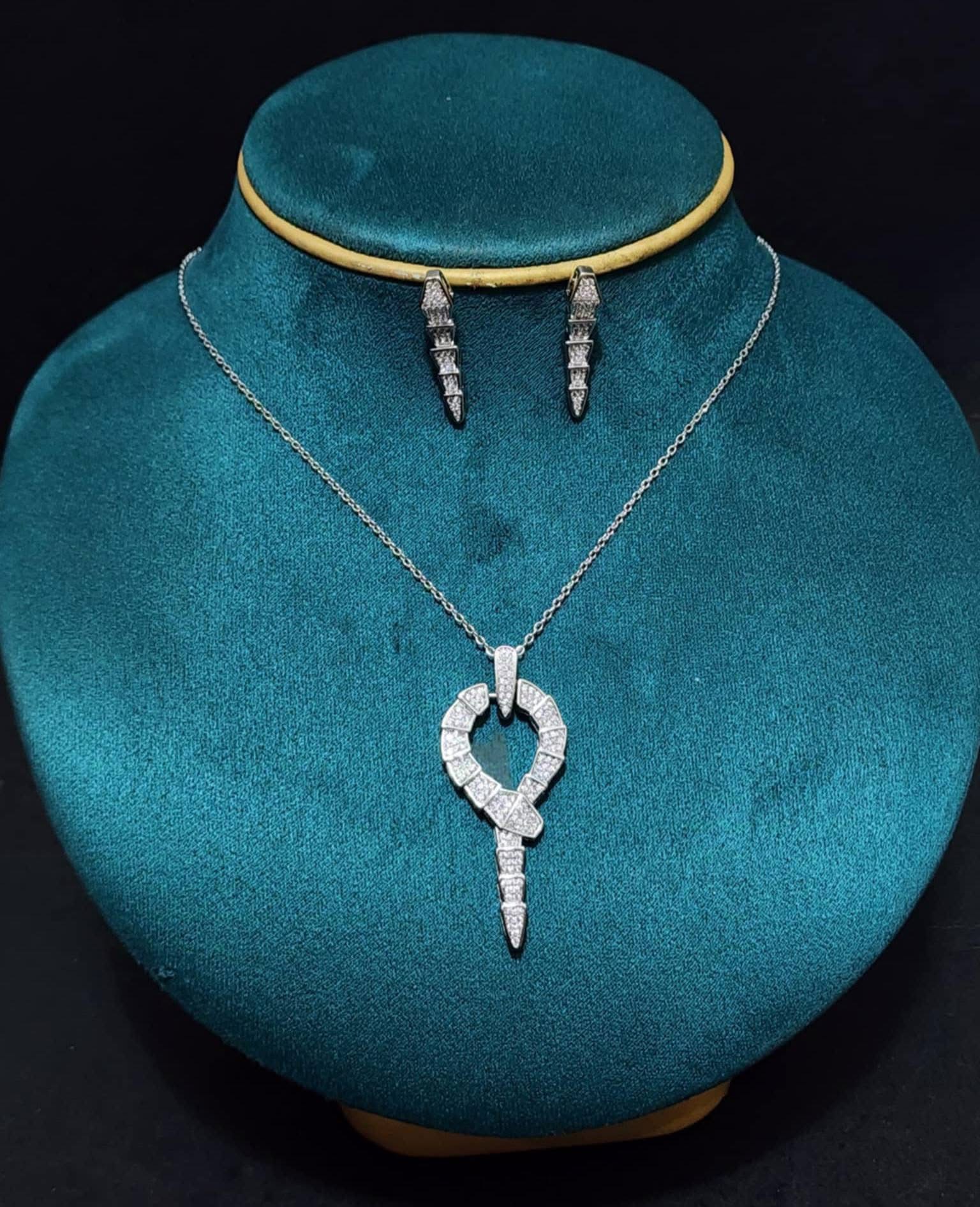 White Gold Snake 2in1 Set 