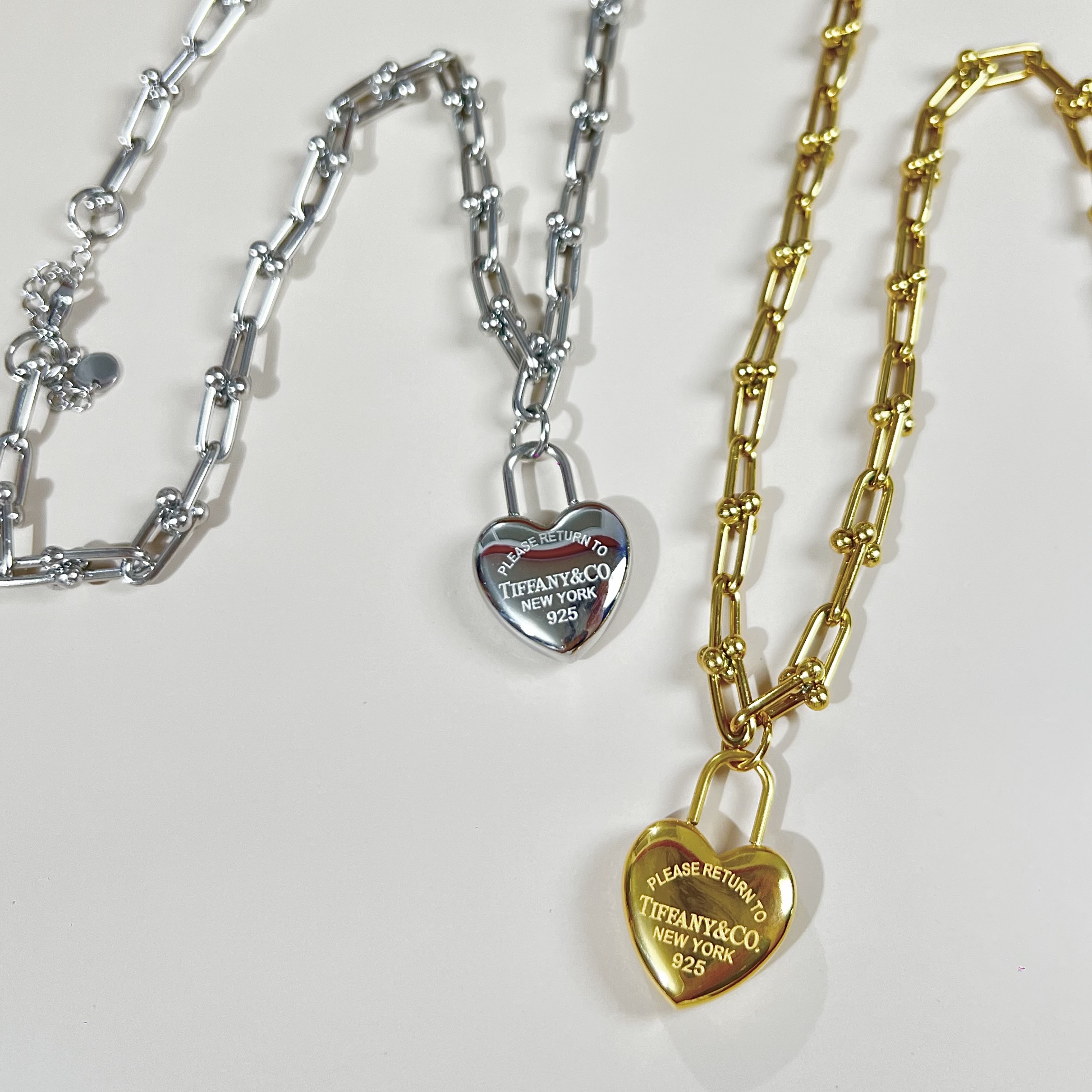 Heart Pendant Hardware Necklace