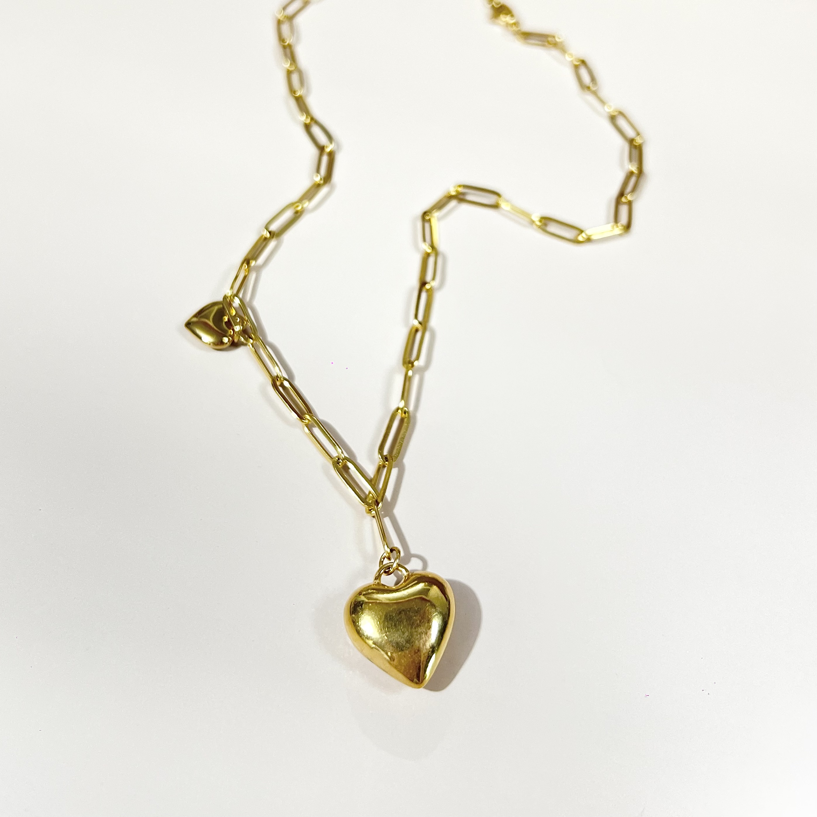 Zoey Heart Paperclip Necklace