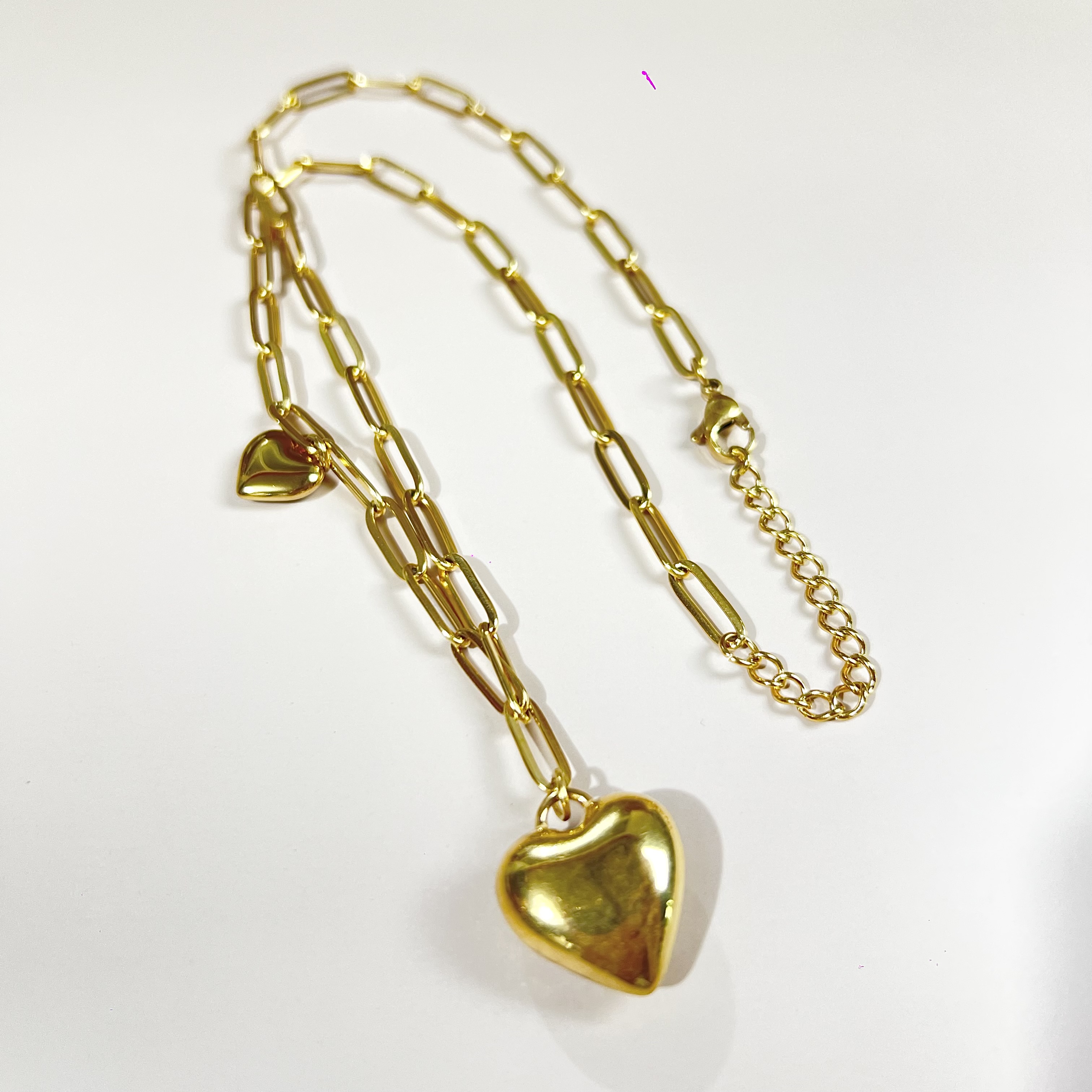 Zoey Heart Paperclip Necklace