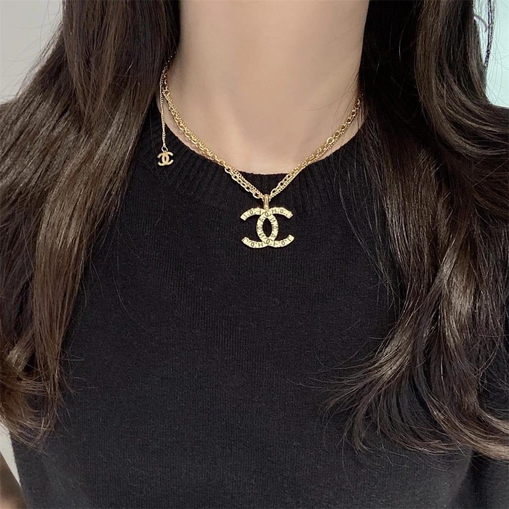 Big C Pendant Gold Necklace