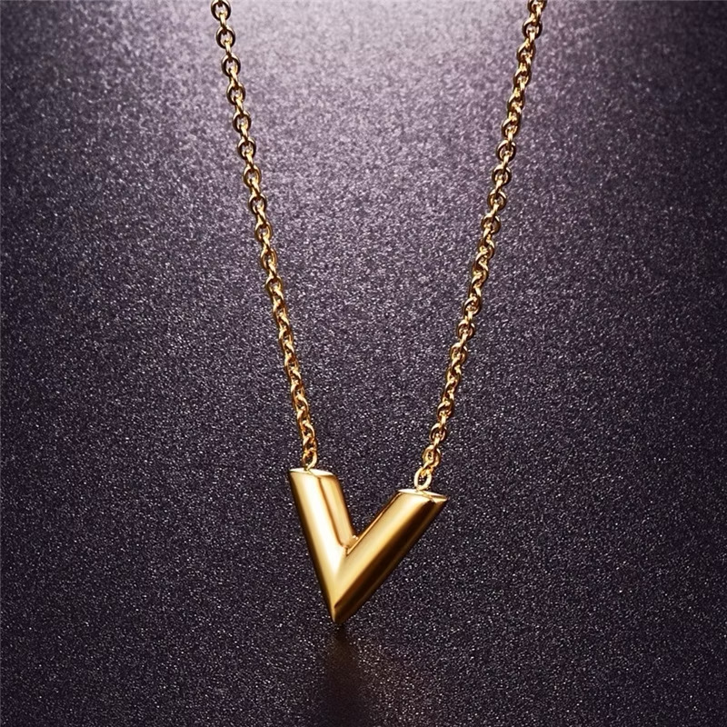 Gold V-Shaped Necklace