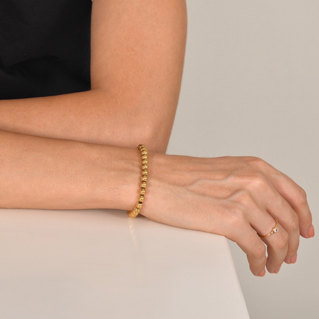 Gold Bubble Bracelet (3MM)