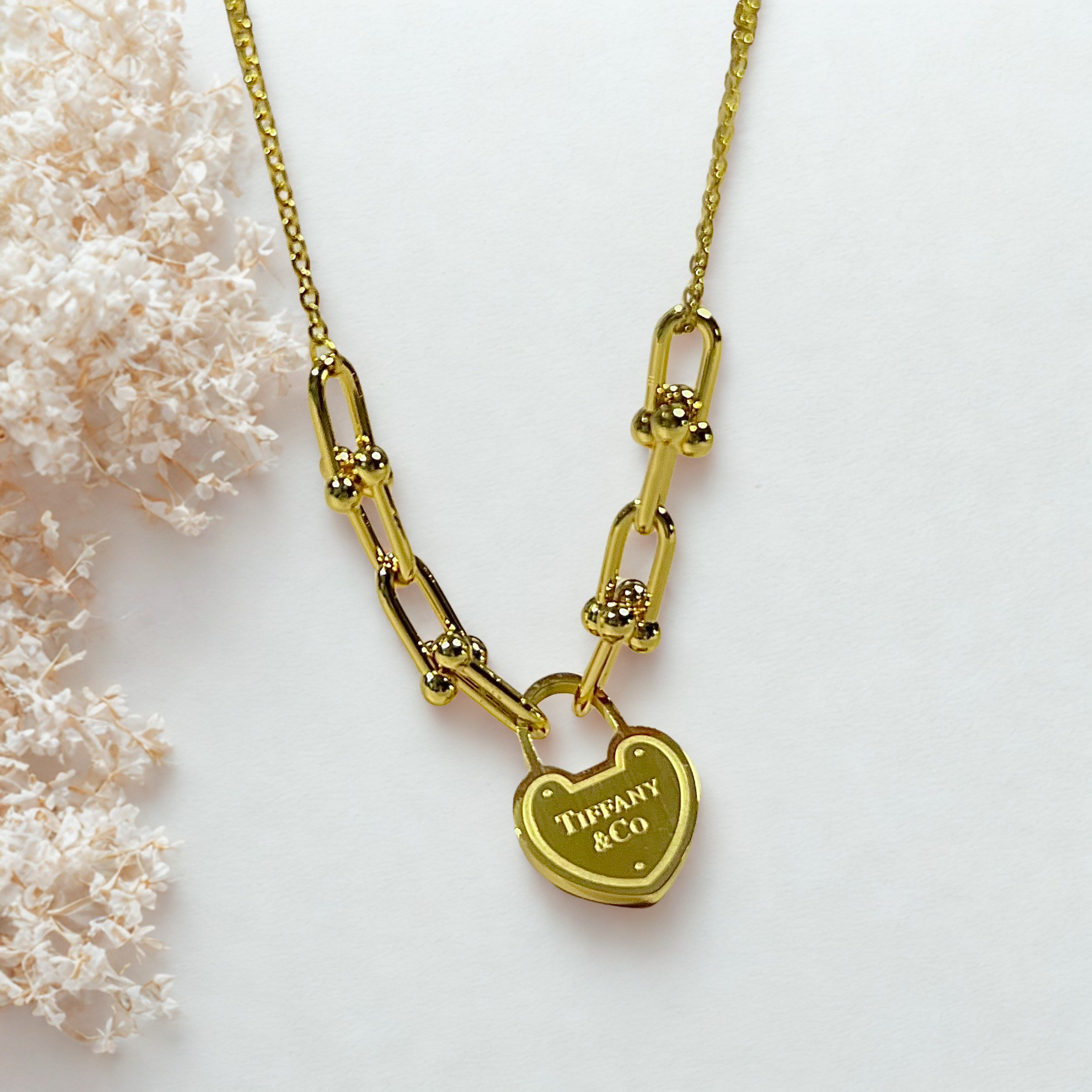 Heart with Hardware Chain Necklace