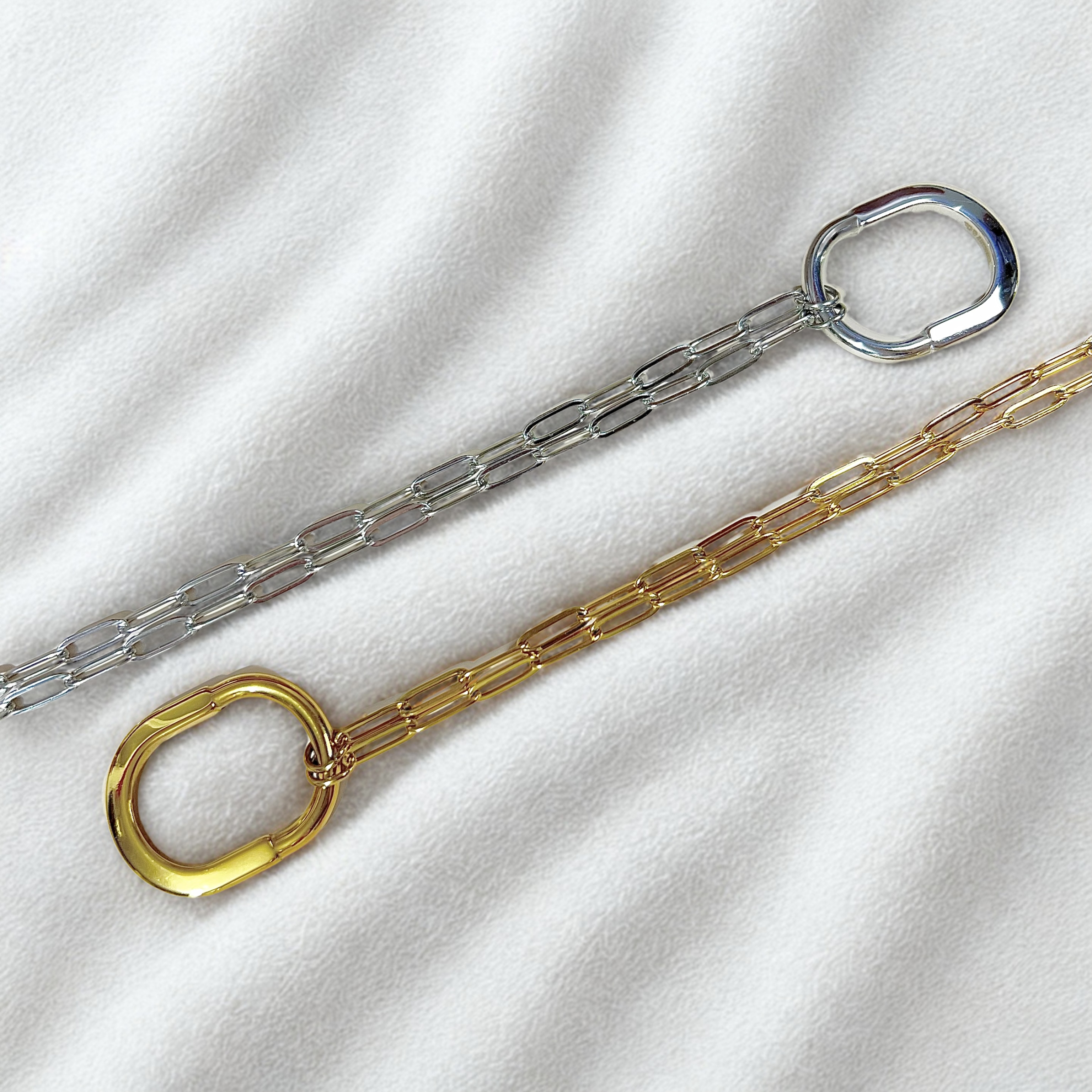 Hailey Big Lock Clip-Chain Necklace