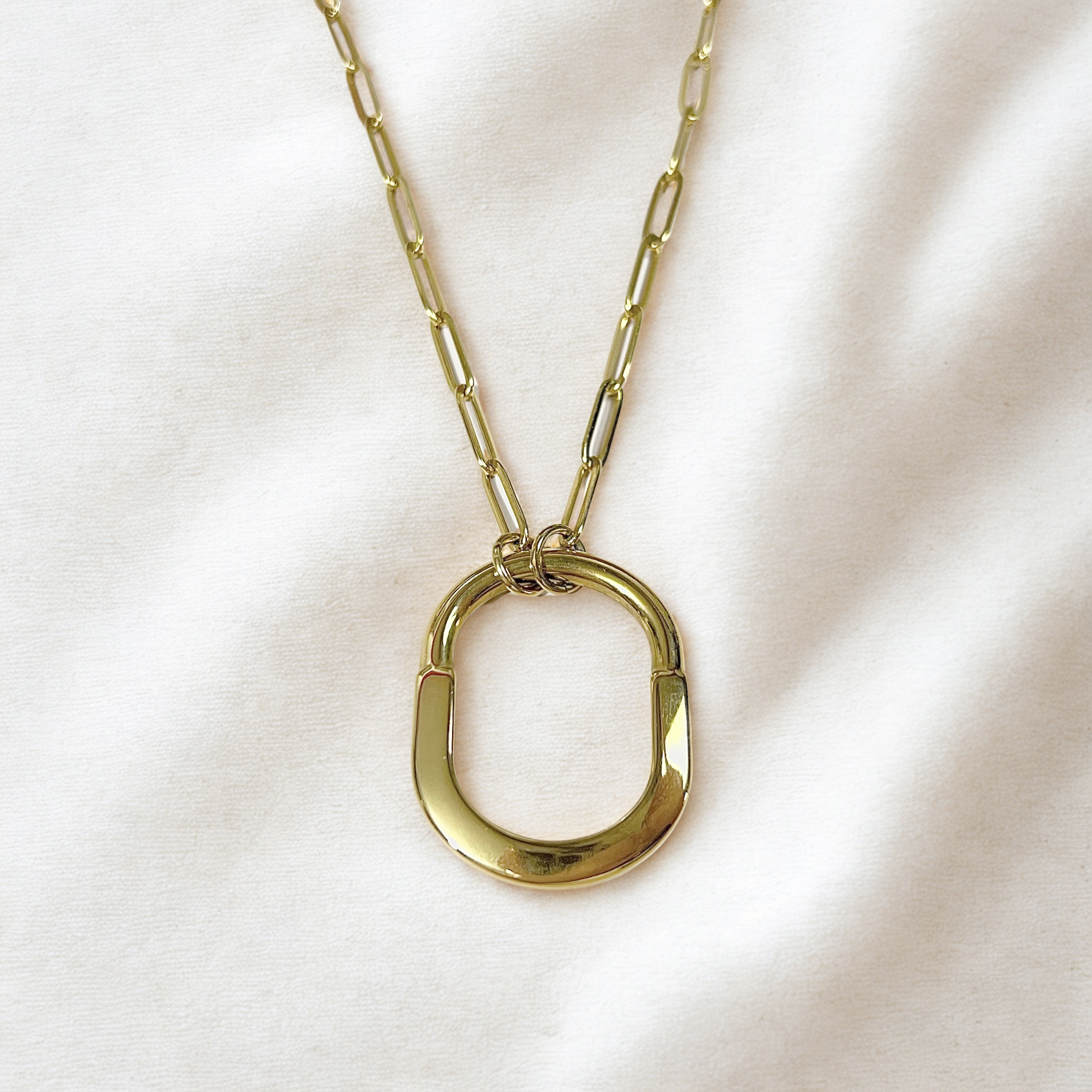 Hailey Big Lock Clip-Chain Necklace