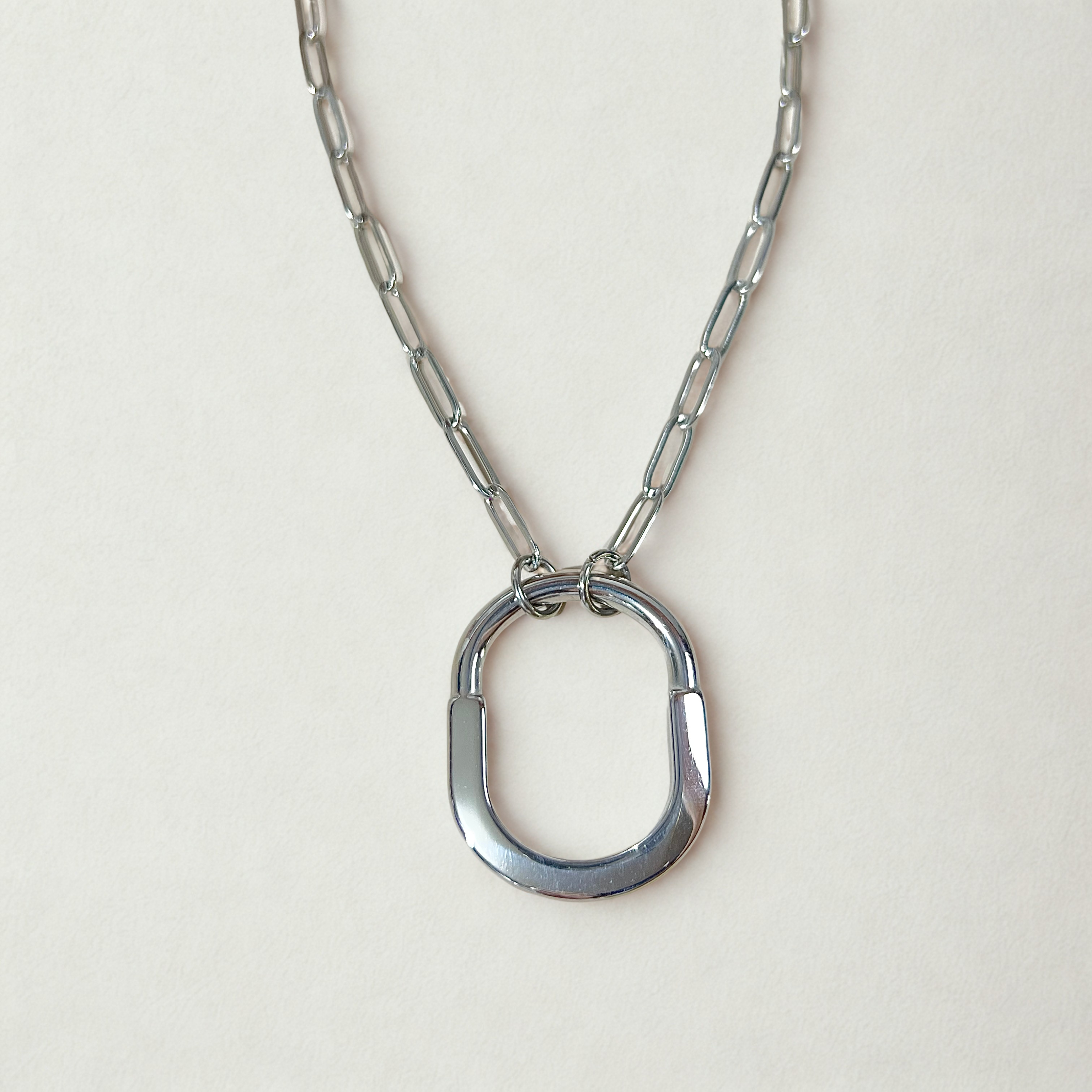 Hailey Big Lock Clip-Chain Necklace