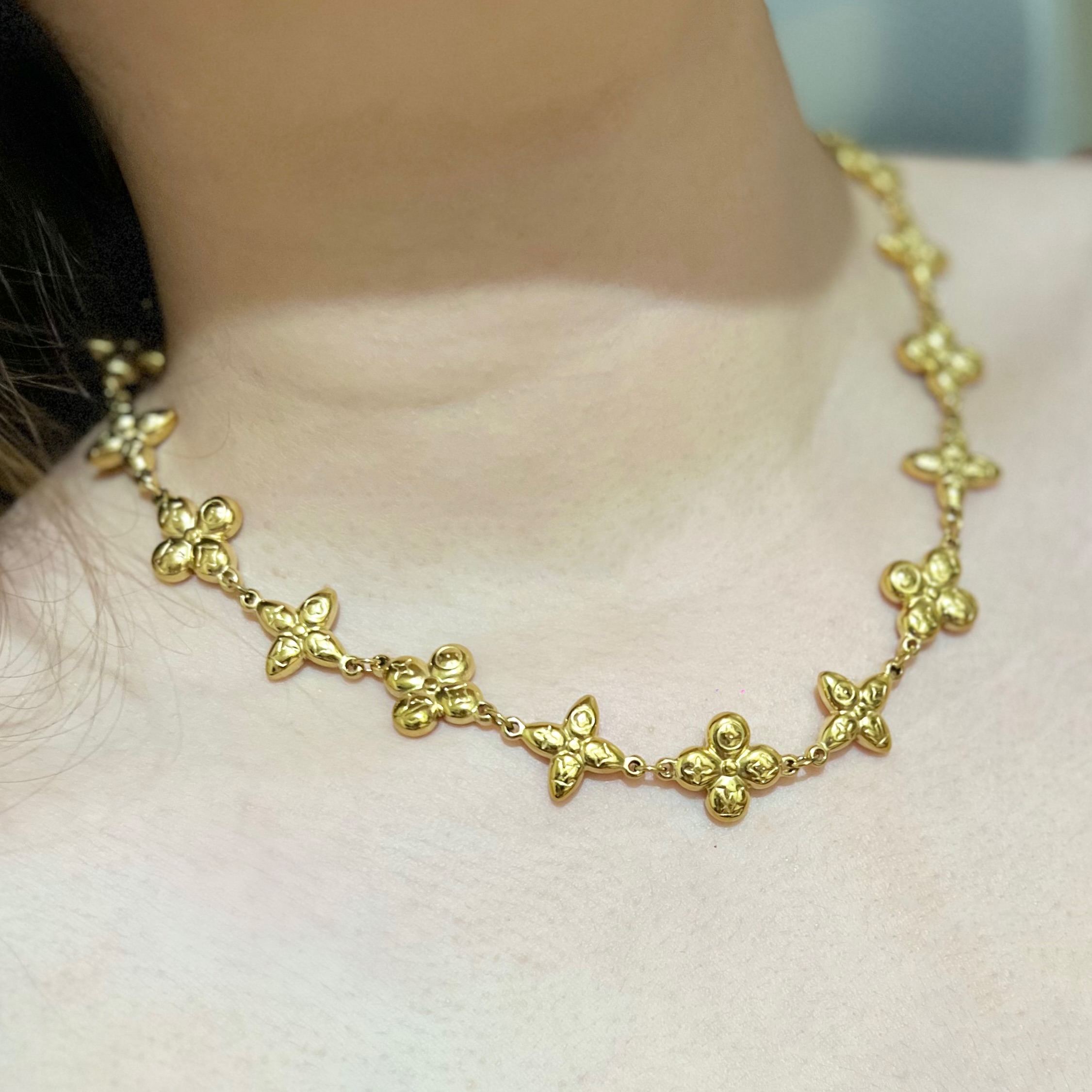 Elvira Gold Floral Necklace