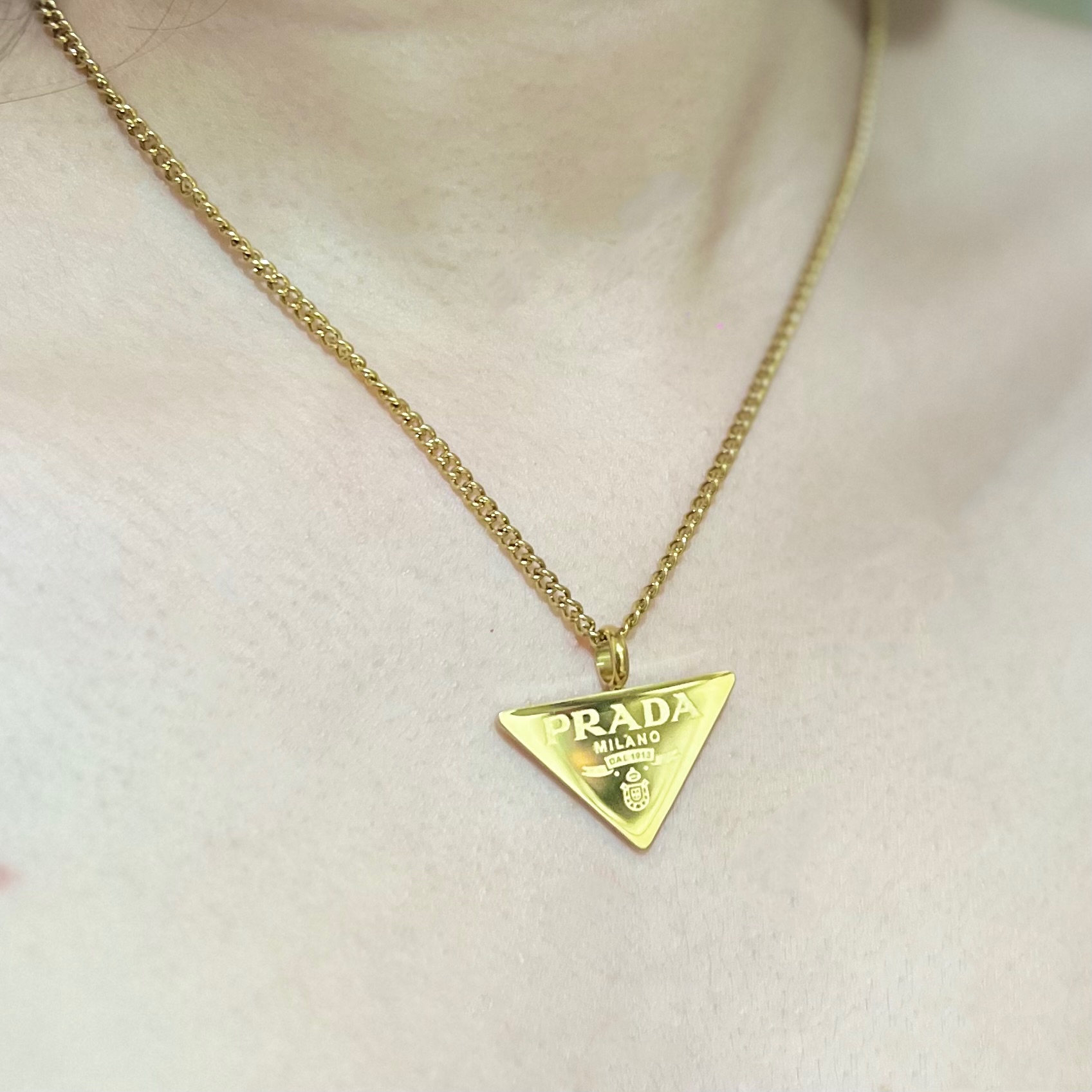 Gold Iconic Triangle Necklace