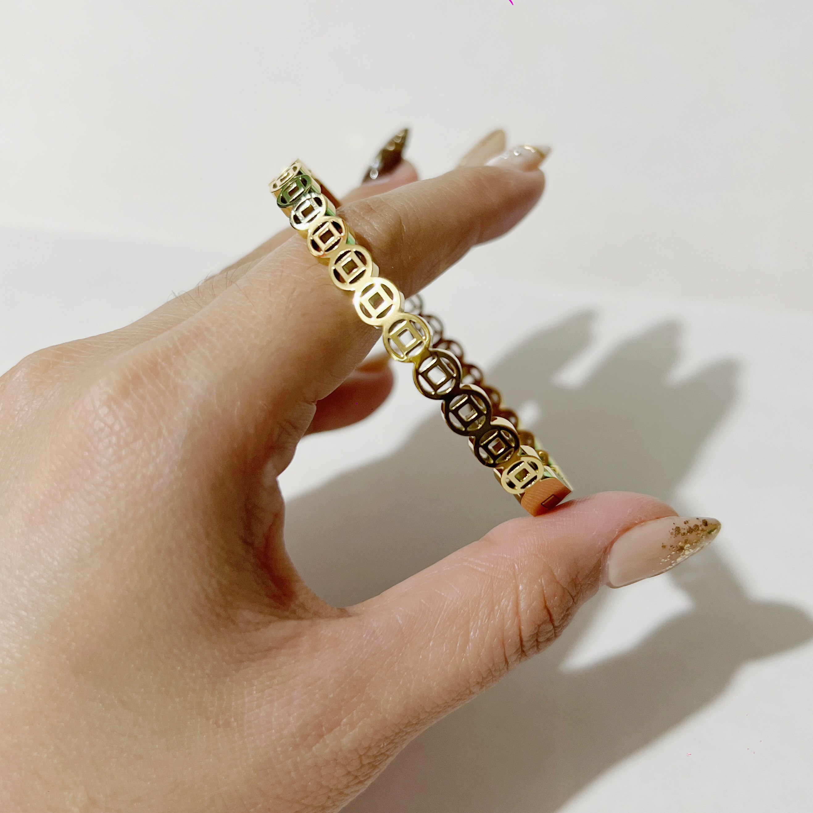 Gold Money Catcher Bangle