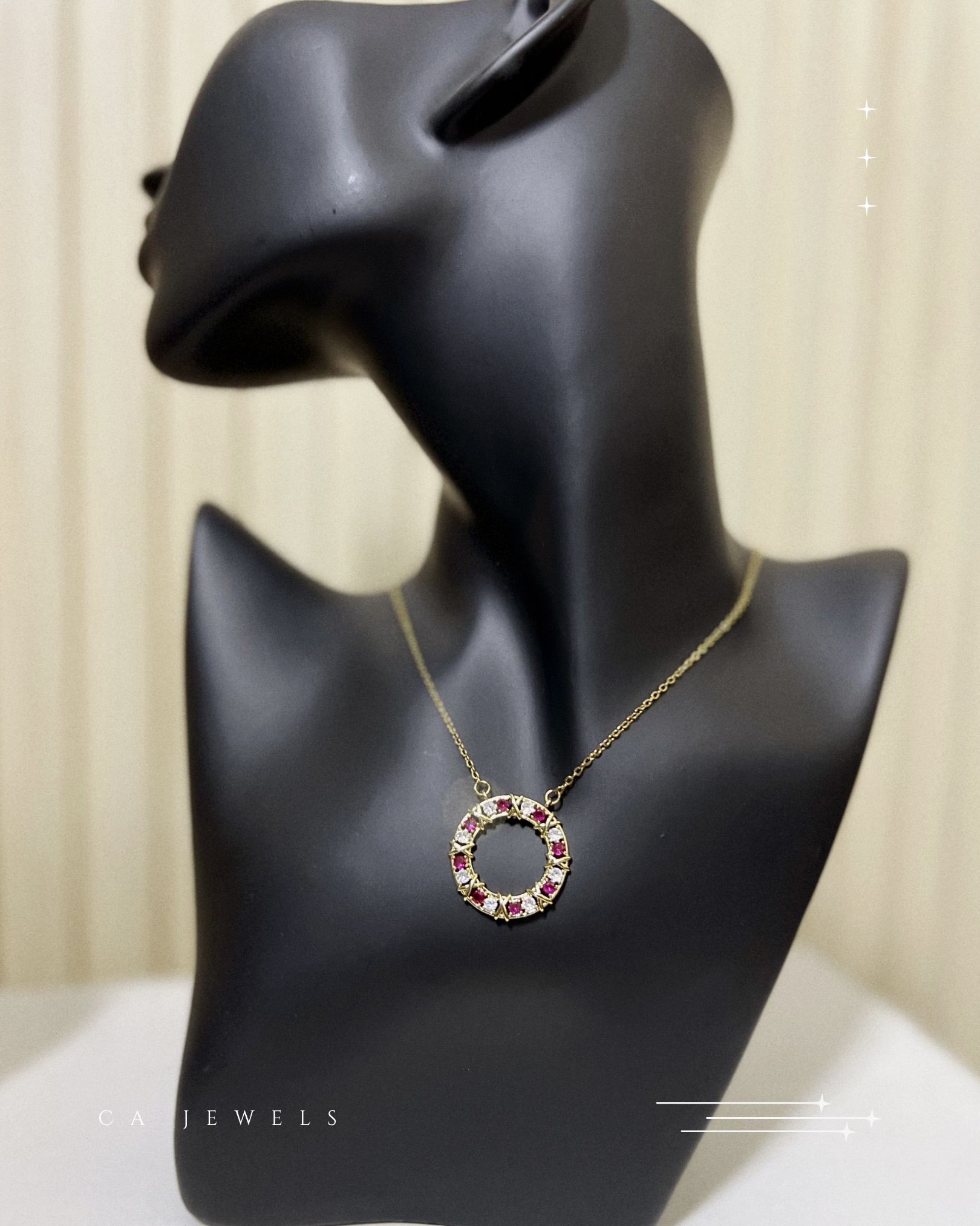Courtney Round Necklace (two-tone)
