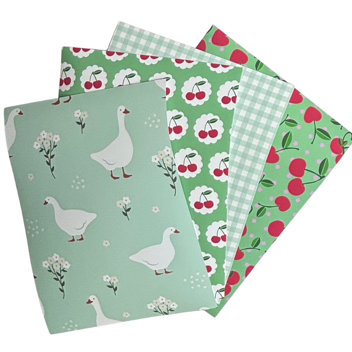 Patterned Background Sticker Paper - Greens