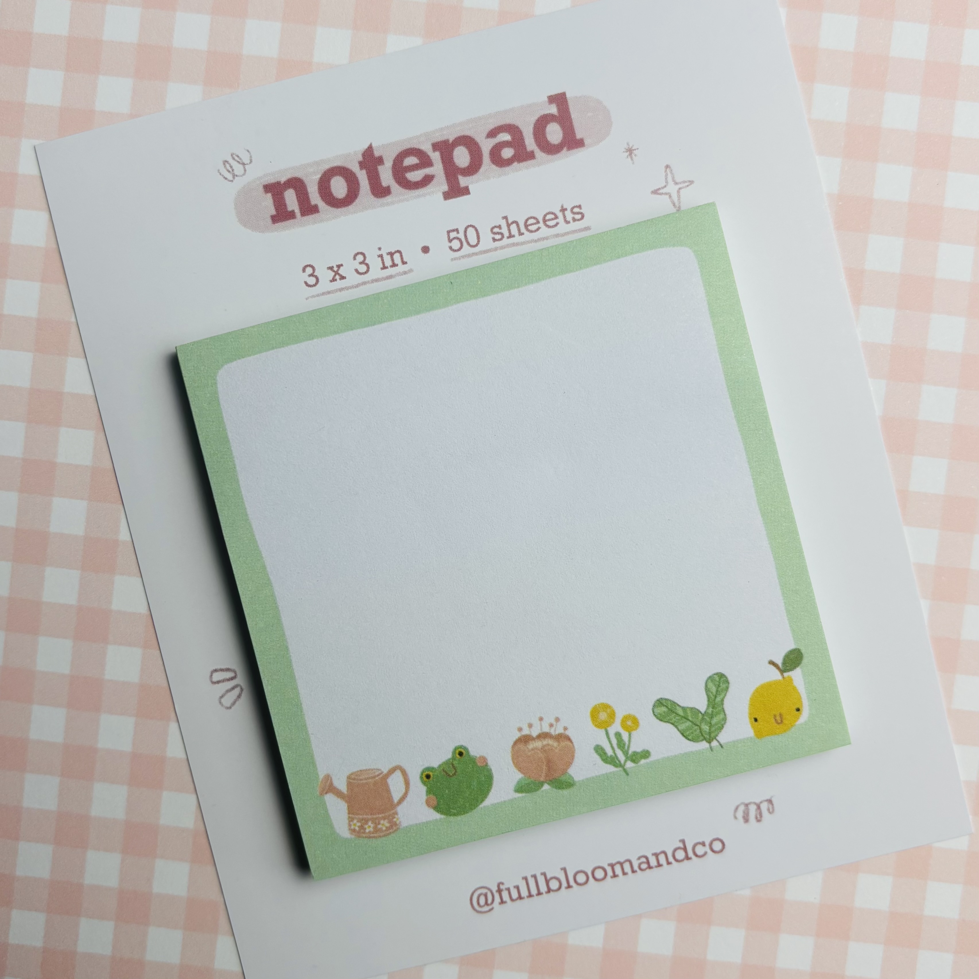 Frog and Lemon Friends Sticky Notes