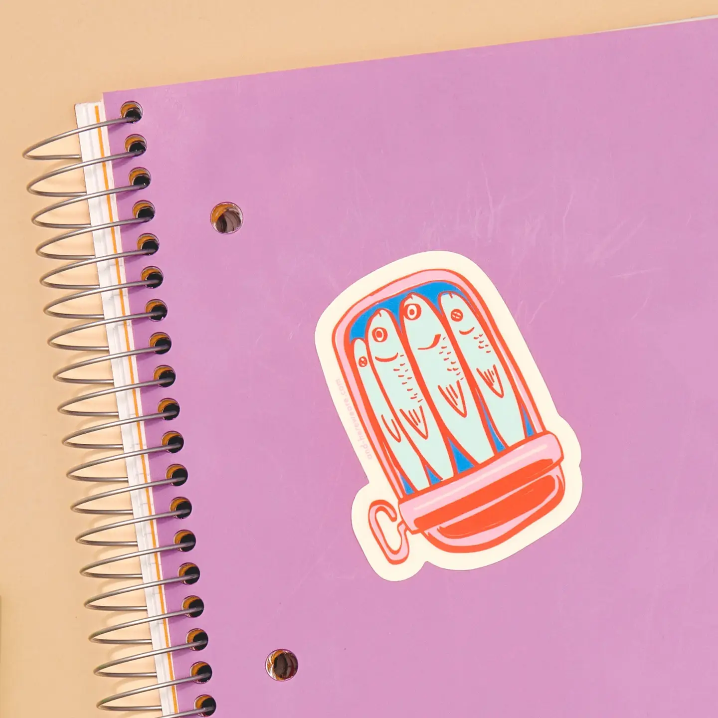 Pink Sardine Can Sticker