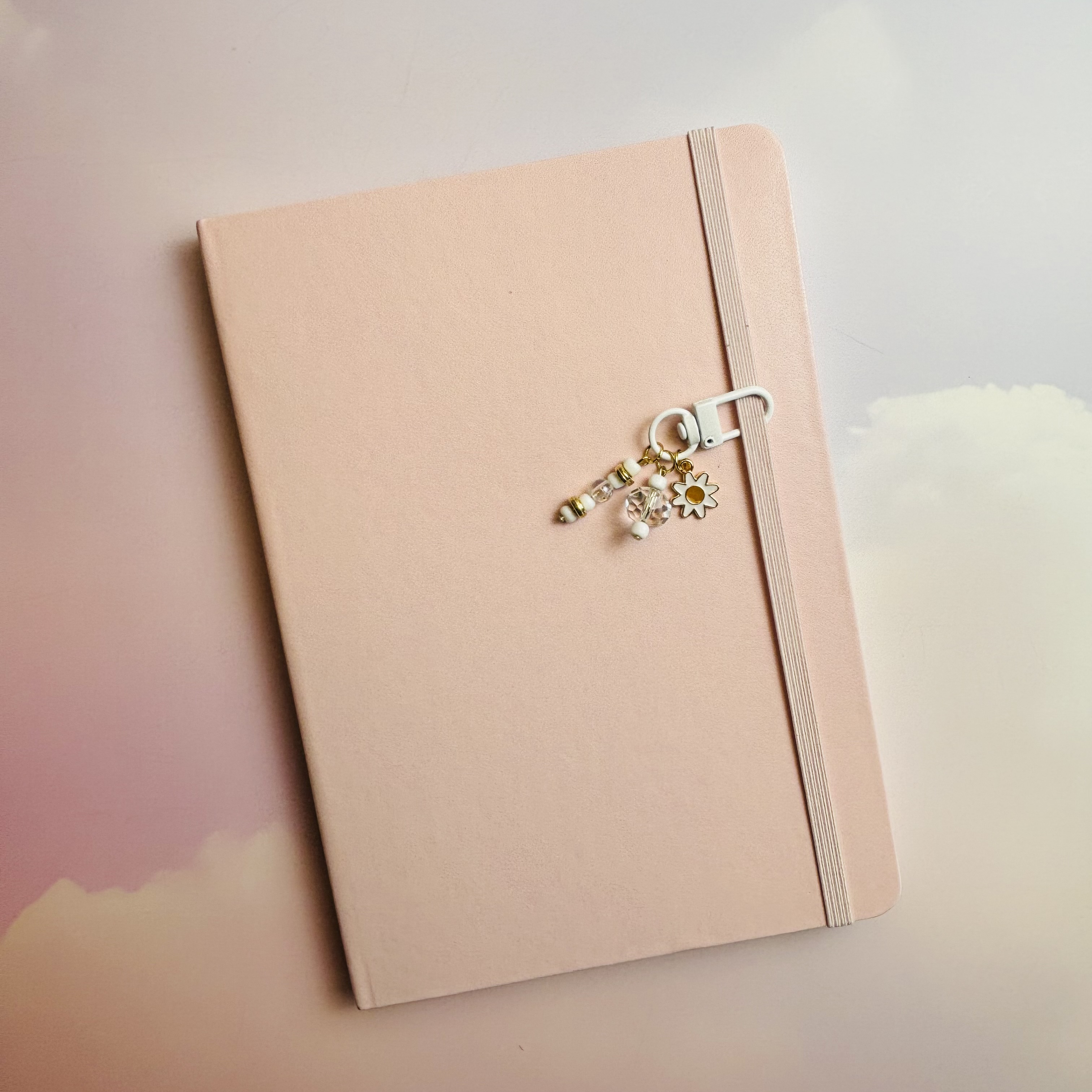 White Flower Journal Charm