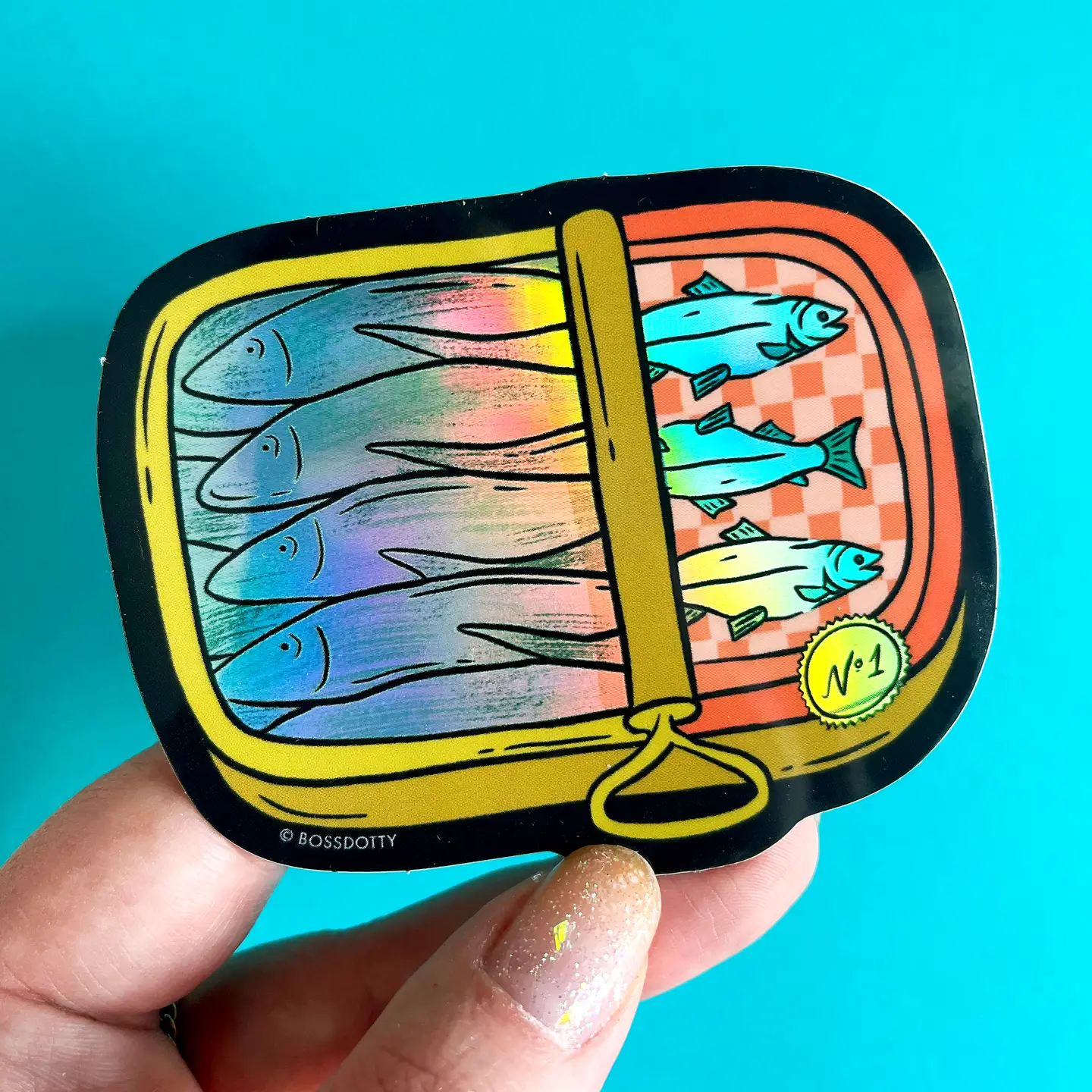 Holographic Tinned Fish Sticker