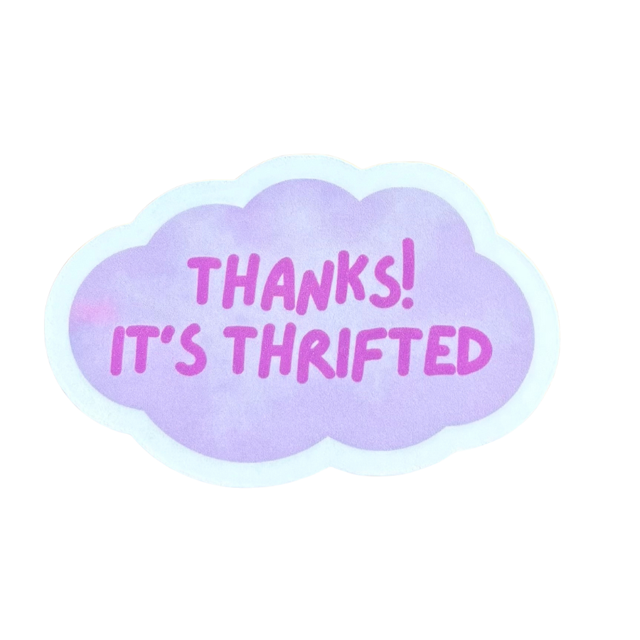 Thrifted Sticker - Purple