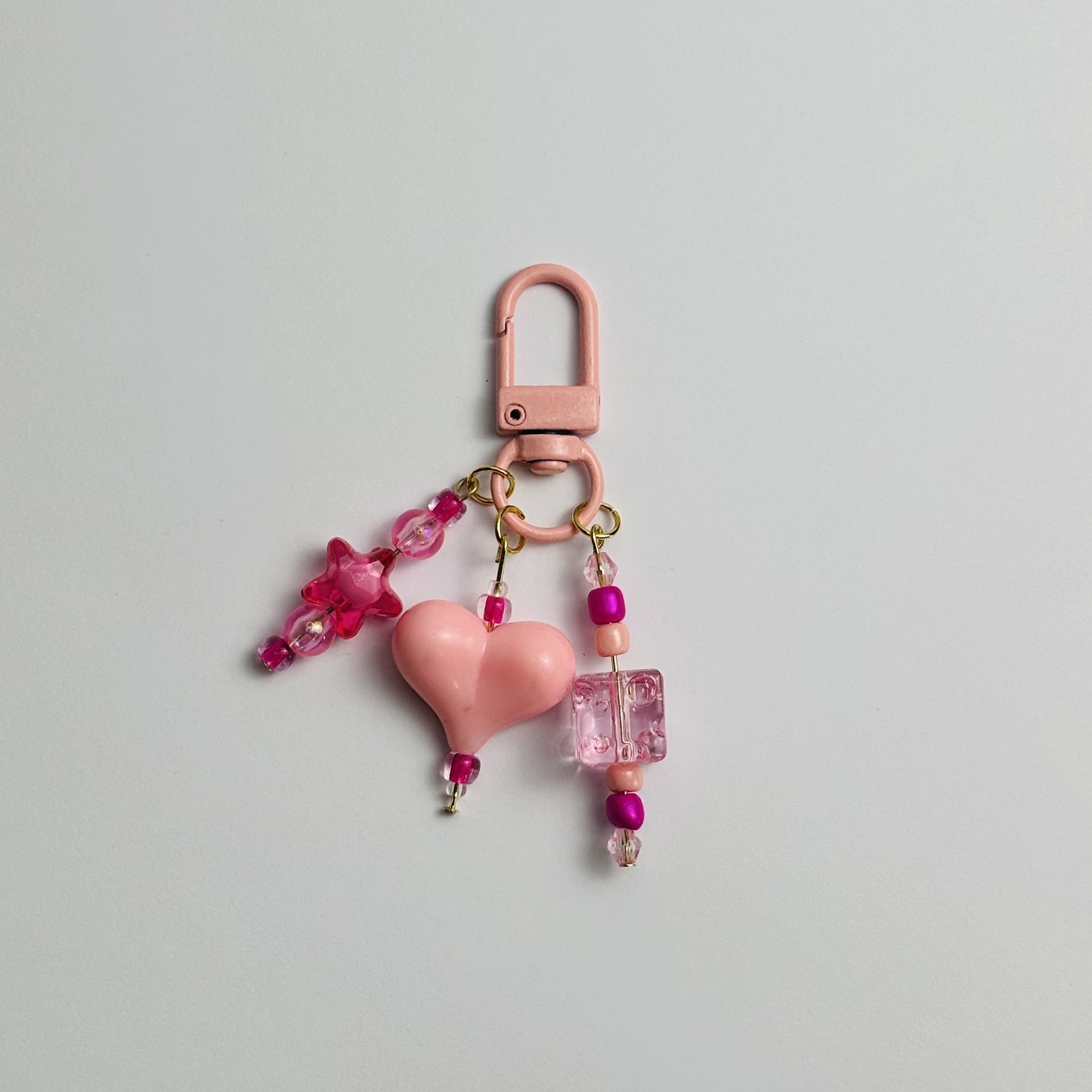 Pink Puffy Heart Journal Charm