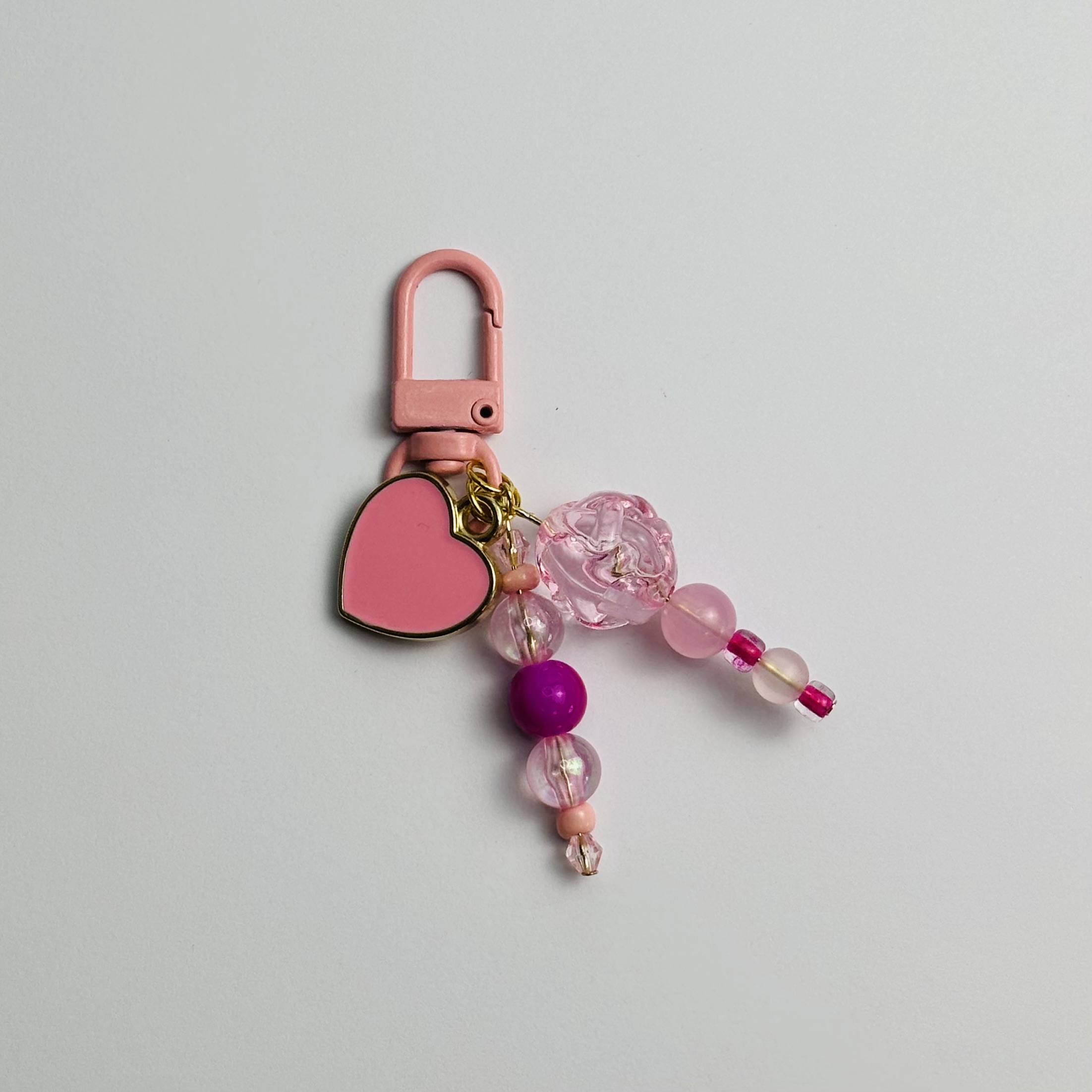 Solid Pink Heart Journal Charm