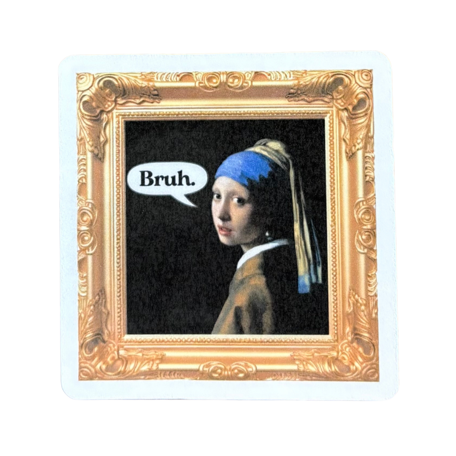 Girl with a Bruh Sticker