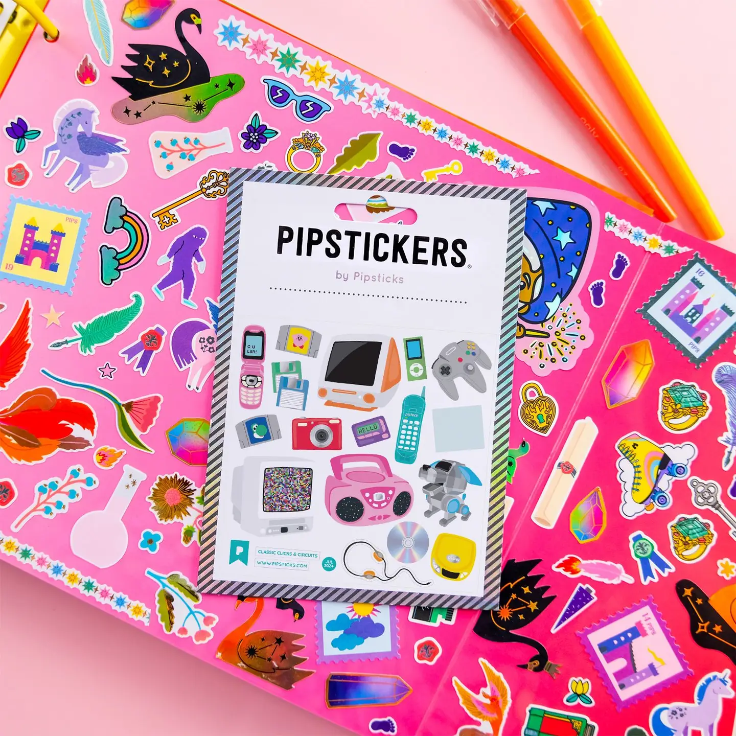 Classic Clicks and Circuits Stickers