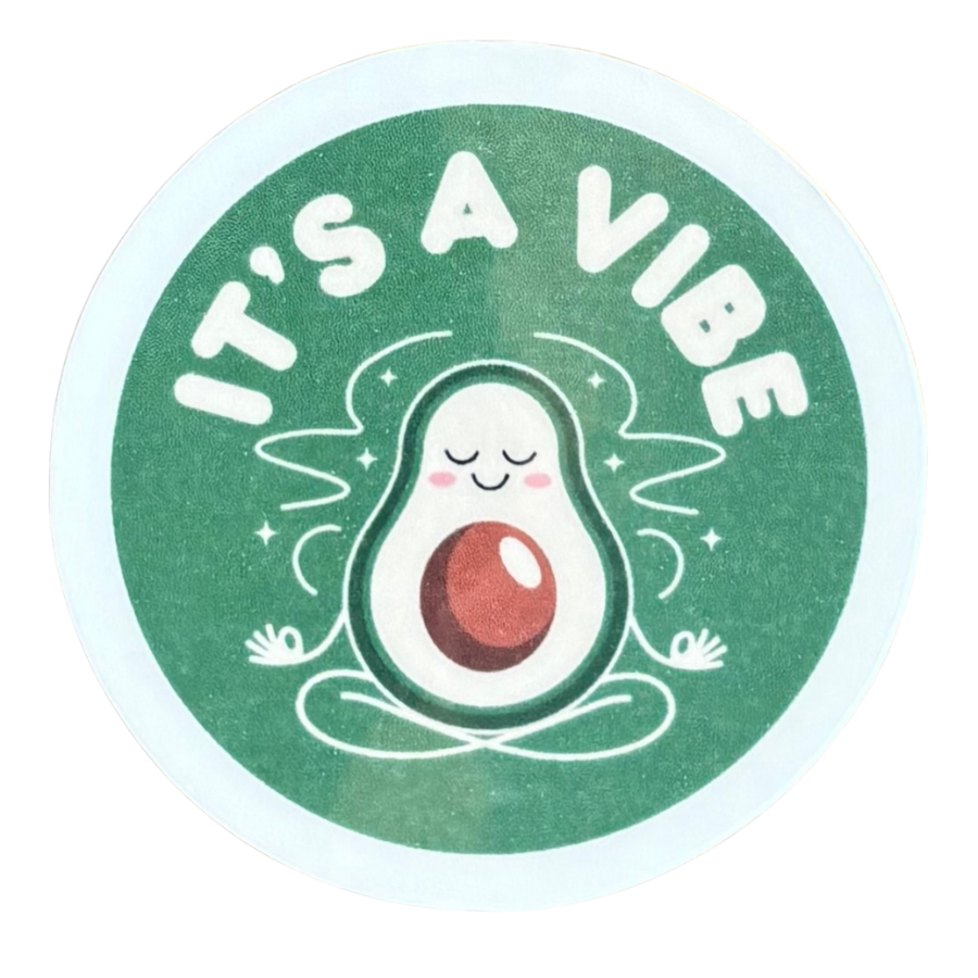 It's A Vibe Avocado Sticker - Little
