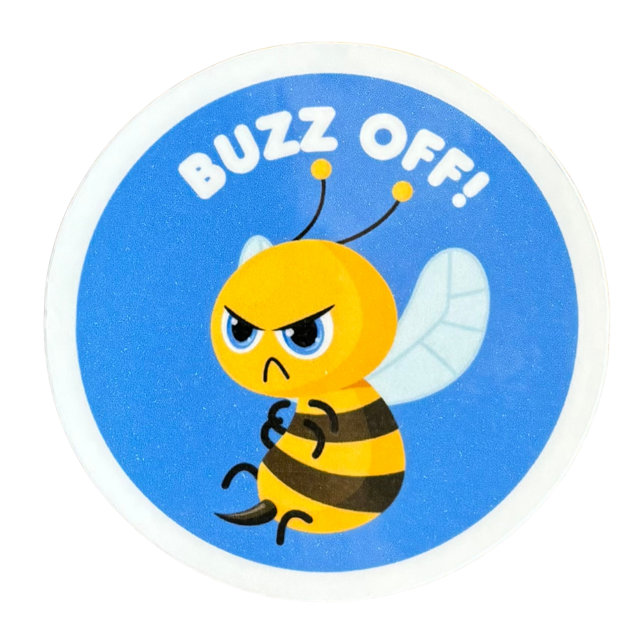 Buzz Off Sticker