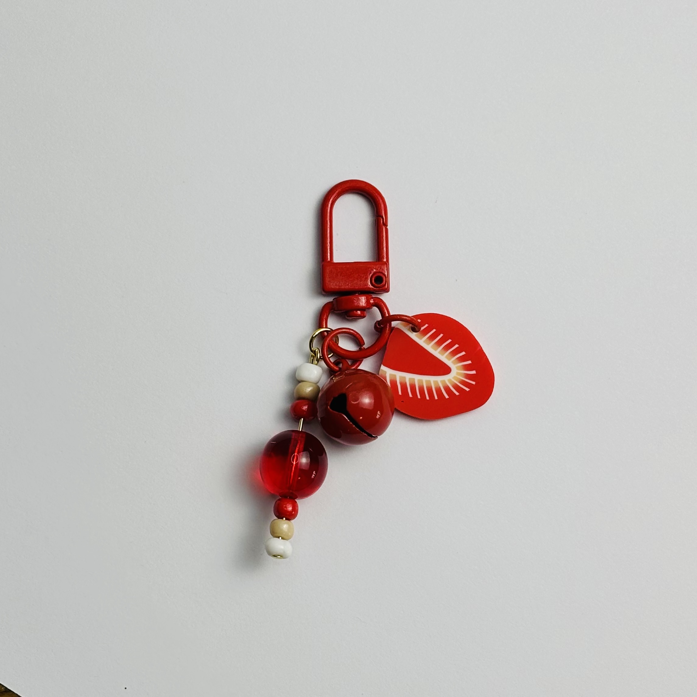 Red Strawberry Slice Journal Charm