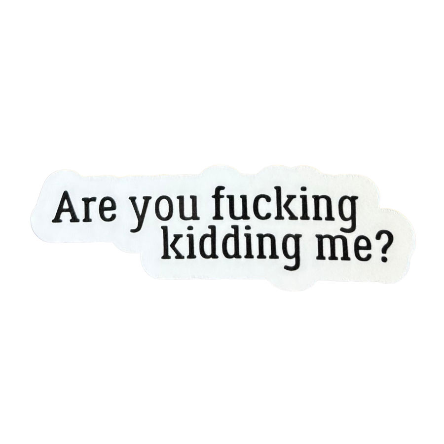 Are You Fucking Kidding Me Sticker - Wide Border