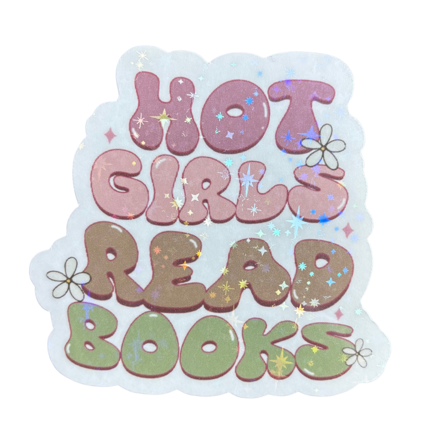 Hot Girls Read Books Sticker