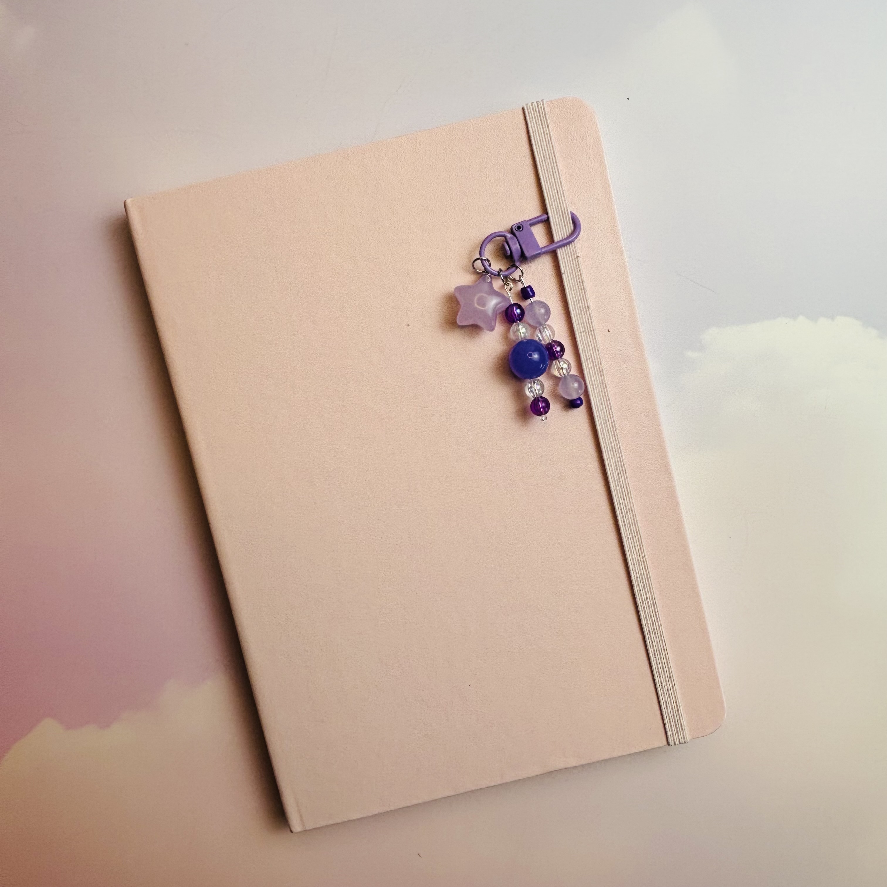 Purple Puffy Star Journal Charm