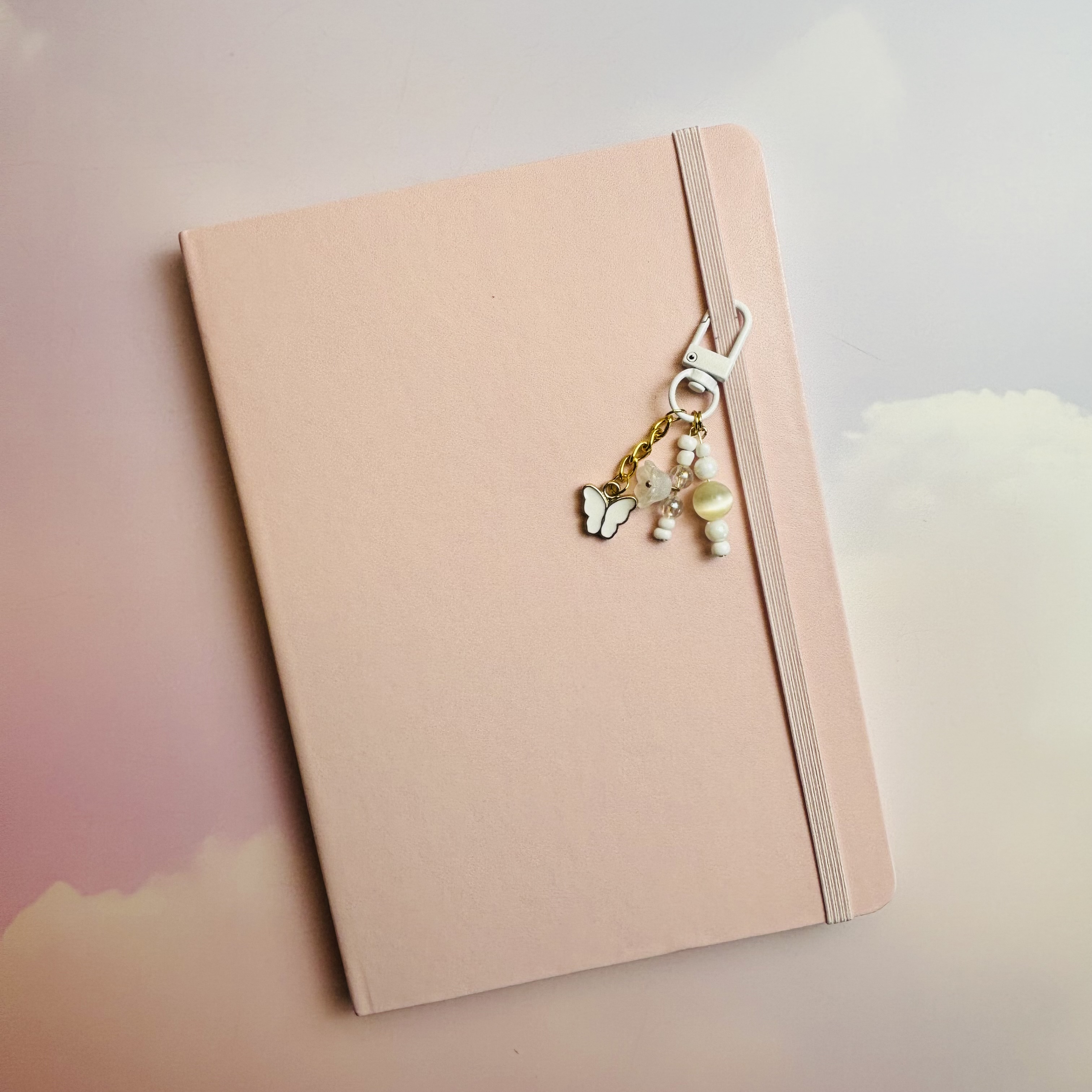 White Butterfly Journal Charm