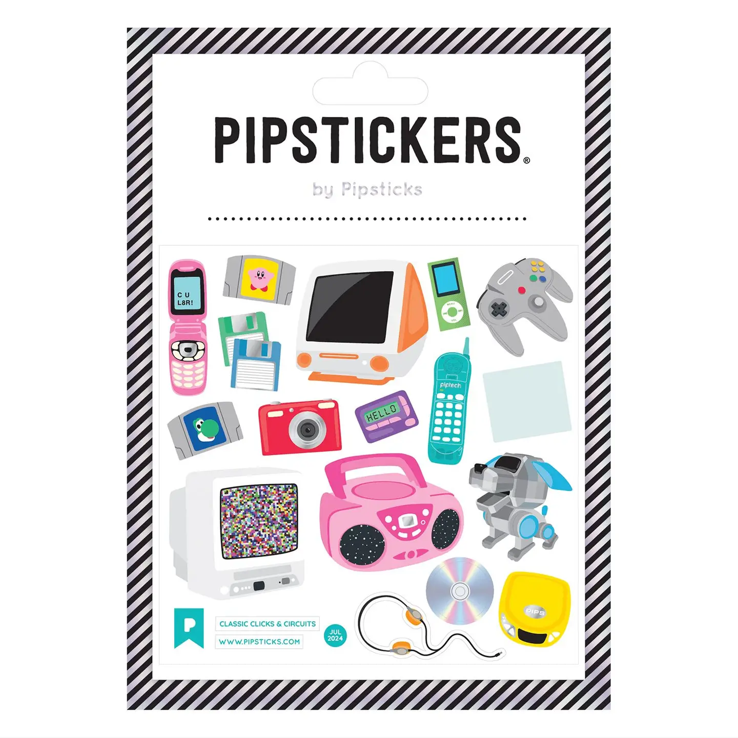 Classic Clicks and Circuits Stickers