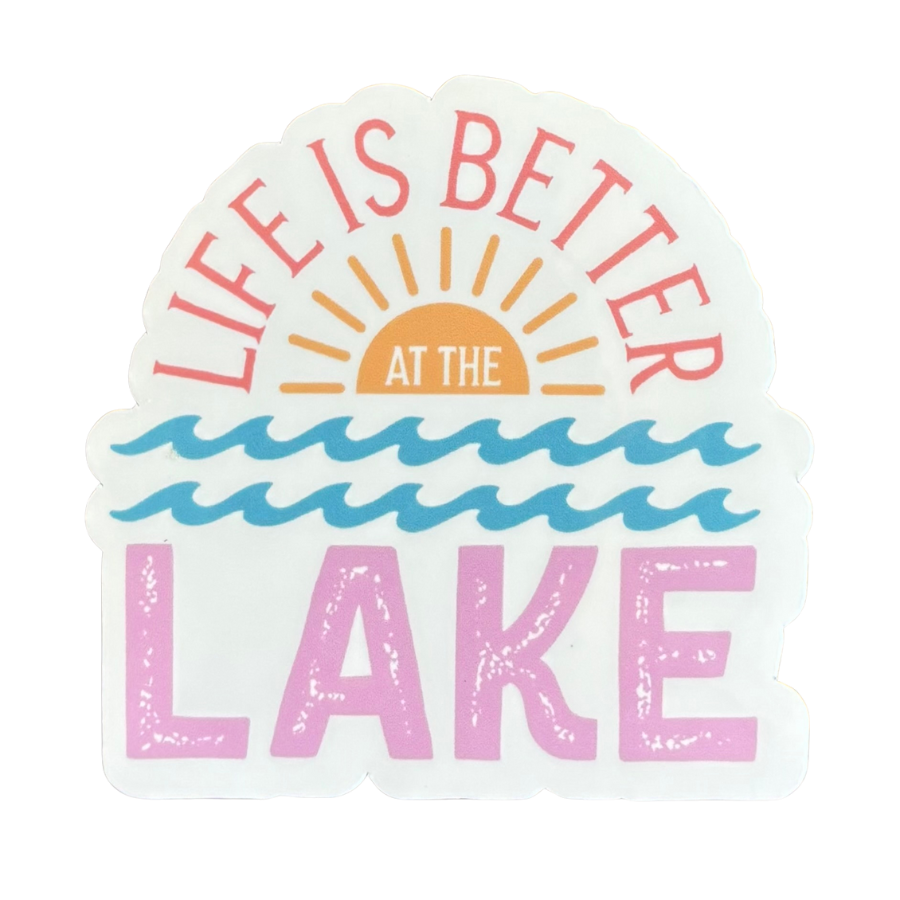Life is Better at the Lake Sticker - Color