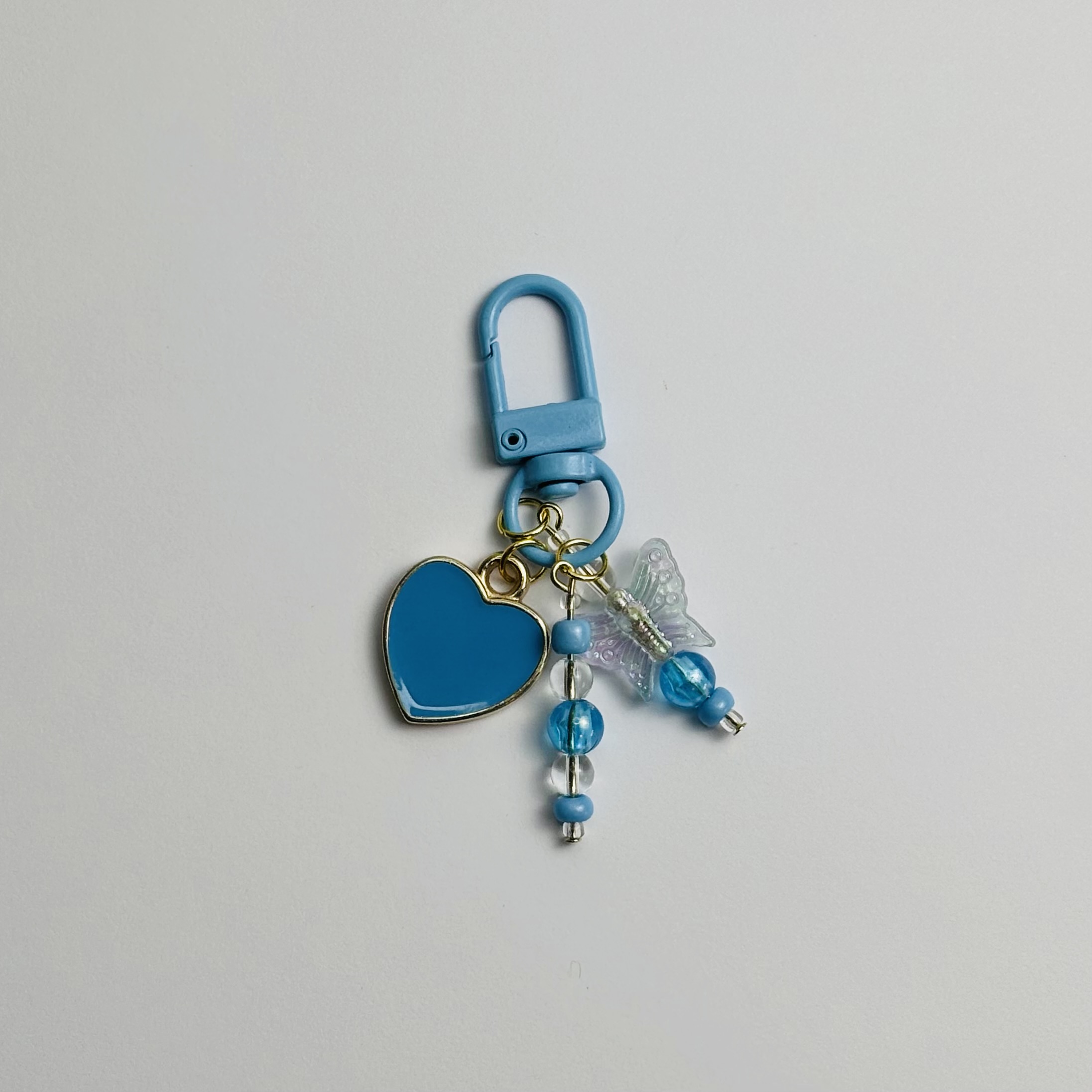 Blue Heart and Butterfly Journal Charm