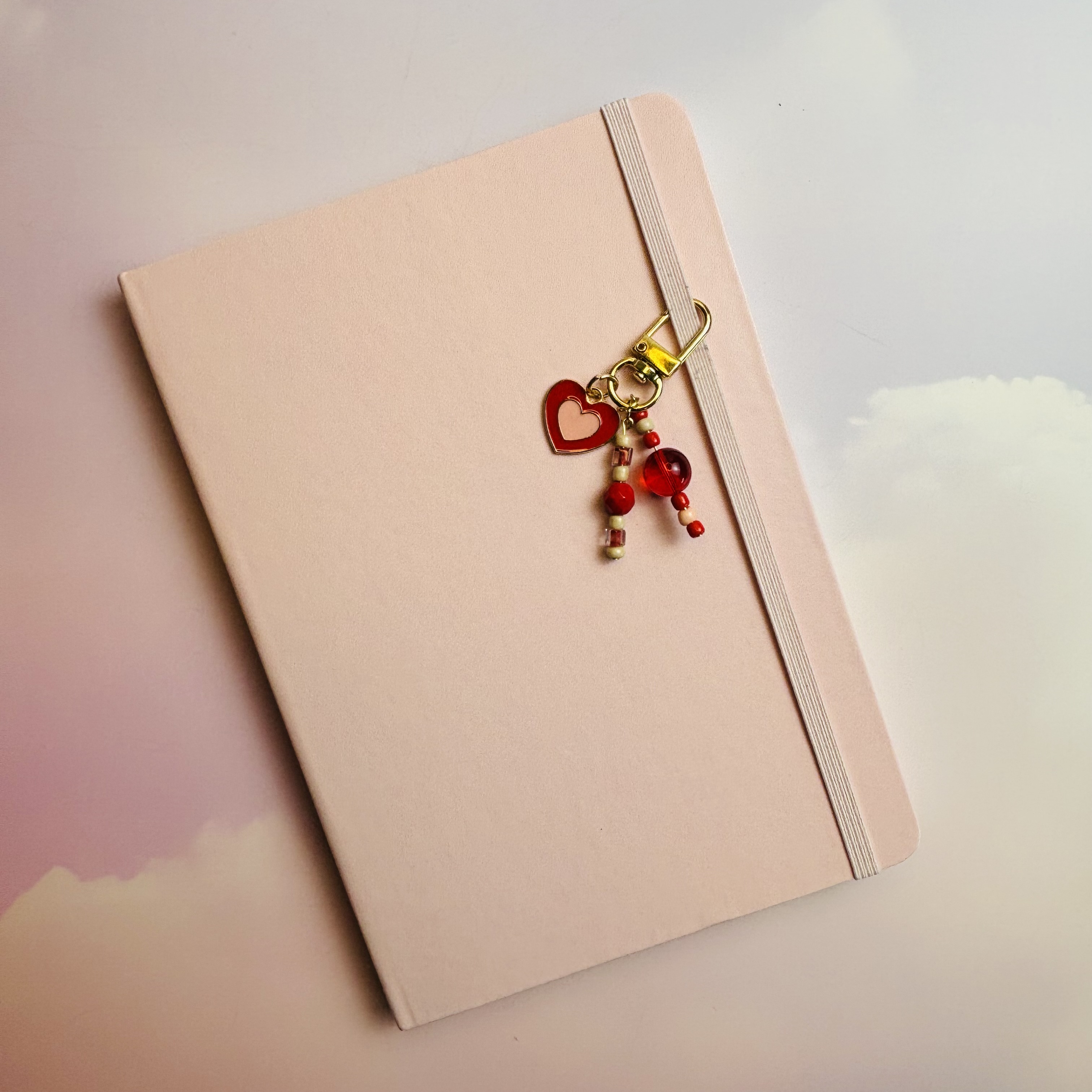 Red/Pink Heart Journal Charm