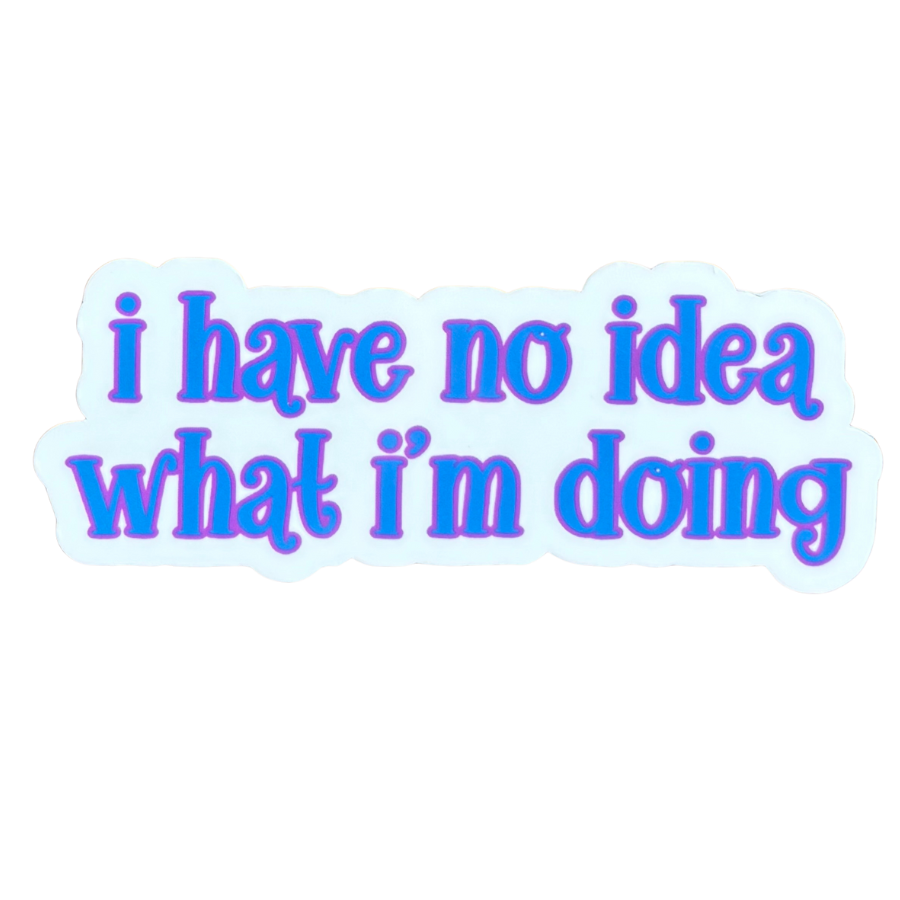 No Idea Sticker - Blue
