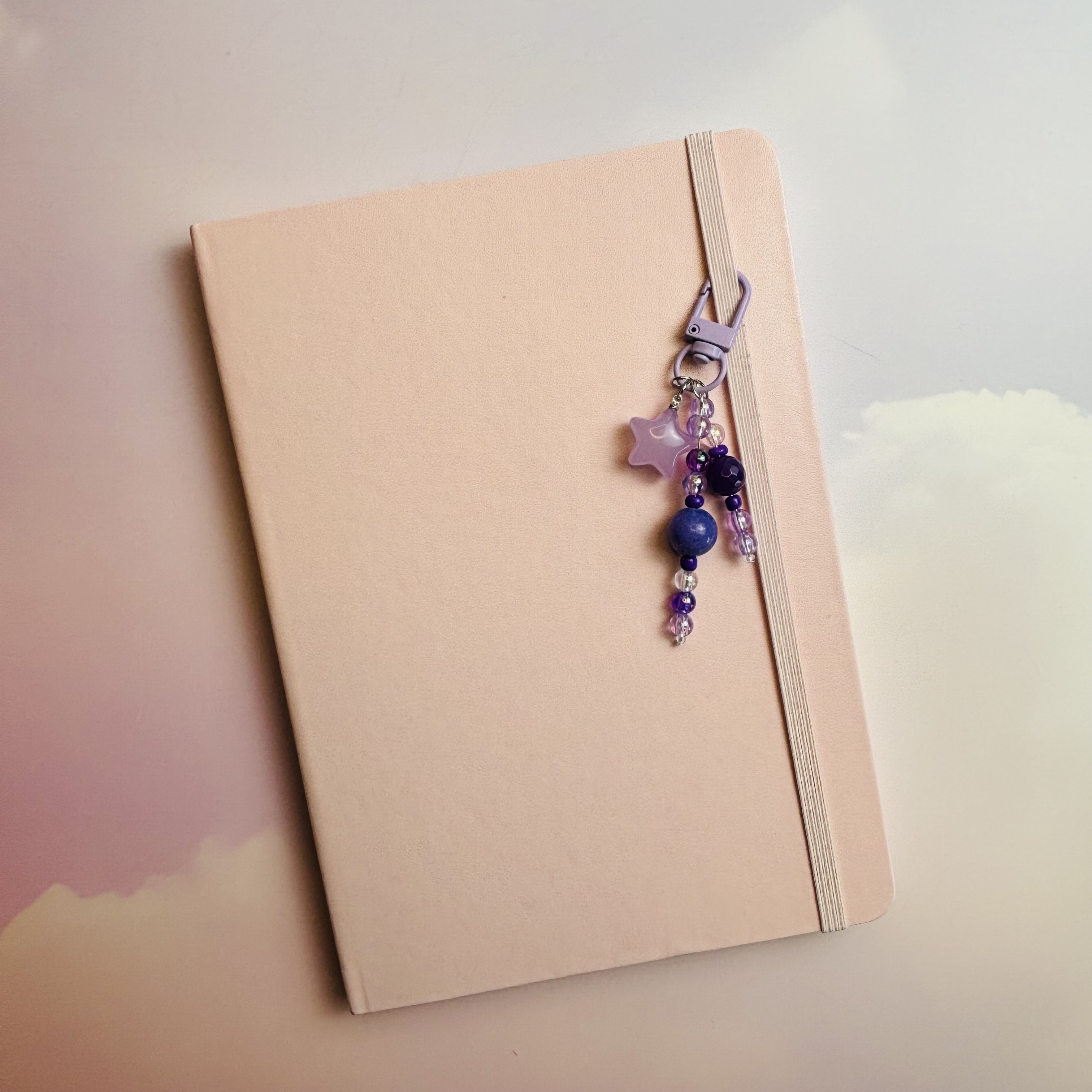 Purple Puffy Star Journal Charm