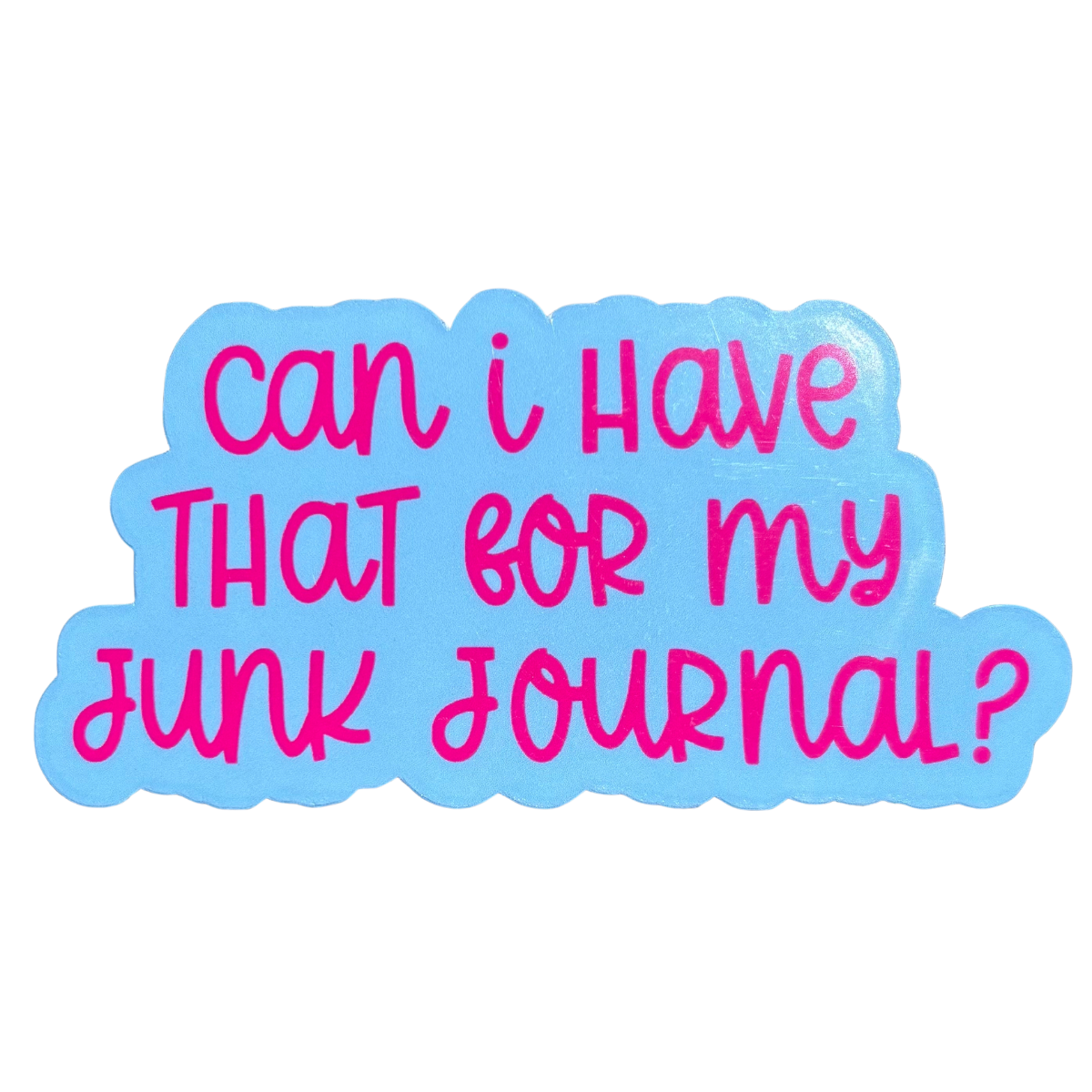 Junk Journal Sticker Sky Blue/Pink